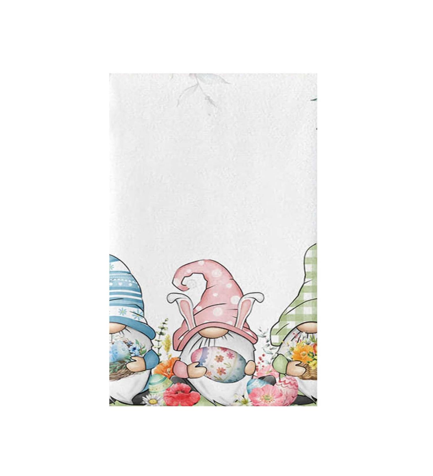 Easter Kitchen Dish Towel Striped Rabbit Print Household Kitchen Multifunctional Hand Towel KnQ932 (R One Size) R One Size - Buy Online on GoSupps.com