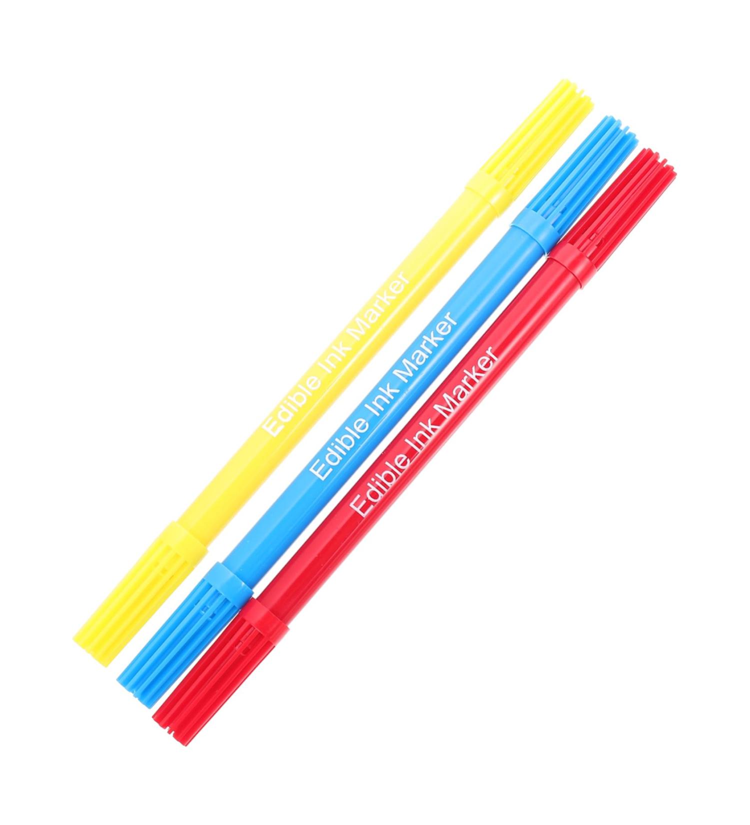 Mikinona 3pcs Baking Pen Color Markers Red Pens Markers for Edible Ink Pens Food Coloring Markers Plastic - Buy Online on GoSupps.com