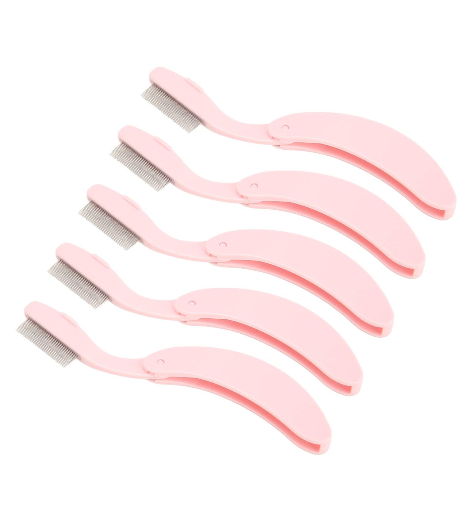 Stainless Steel Teeth Eyebrow Brush for Defining Lash Brow Makeup Applicator with Ergonomic Curve Handle Portable Design for Travel - Buy Online on GoSupps.com