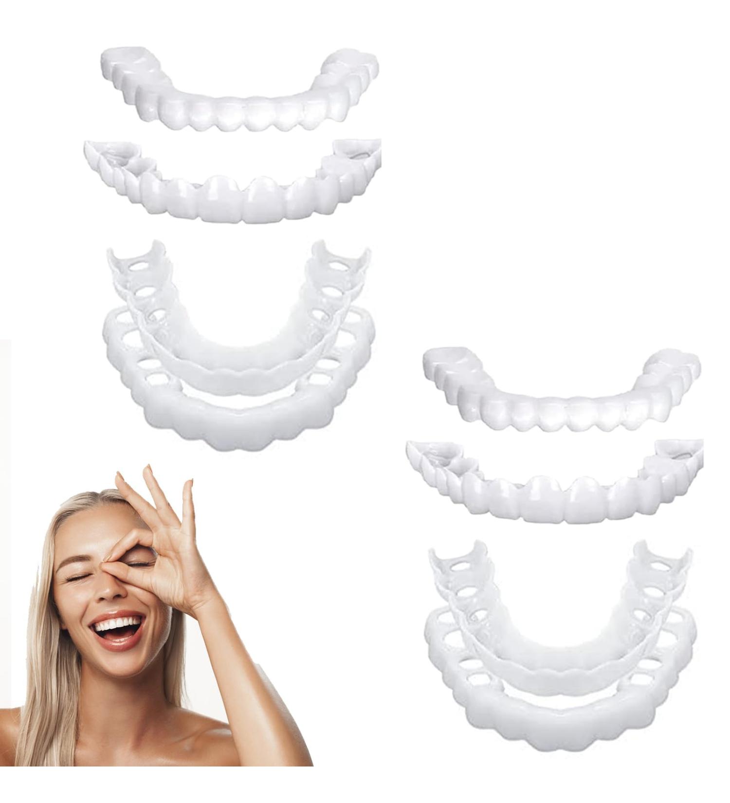 Buy Picked Fake Teeth - 2 Pairs of Artificial Temporary Cosmetic Teeth for Men with Tweezers | International Shipping Available - Buy Online on GoSupps.com