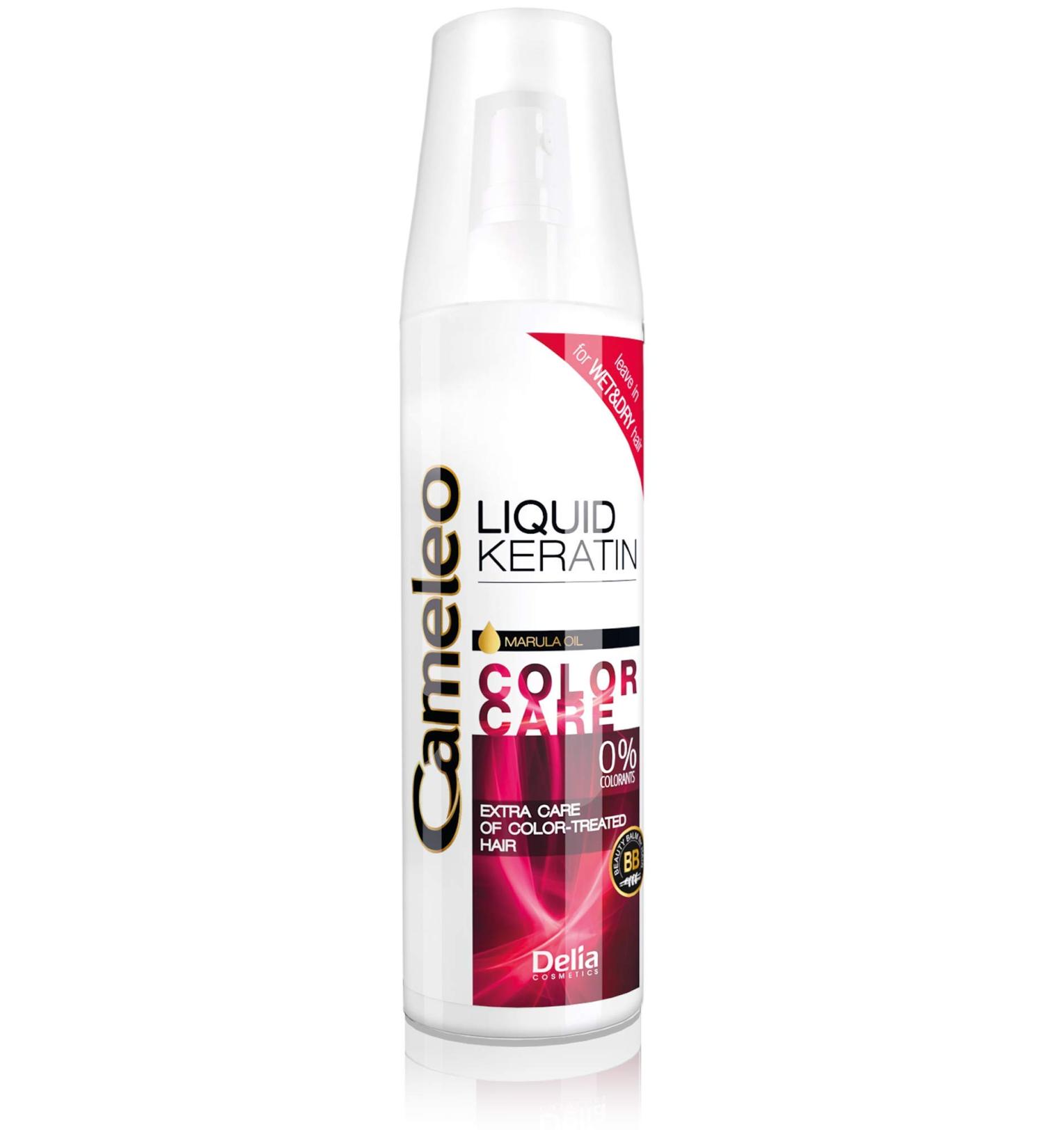Cameleo - Color Care liquid keratin - Keratin hair rinsing with marula oil for color -treated hair - color protection - 0% parabens salt & dye - 150 ml