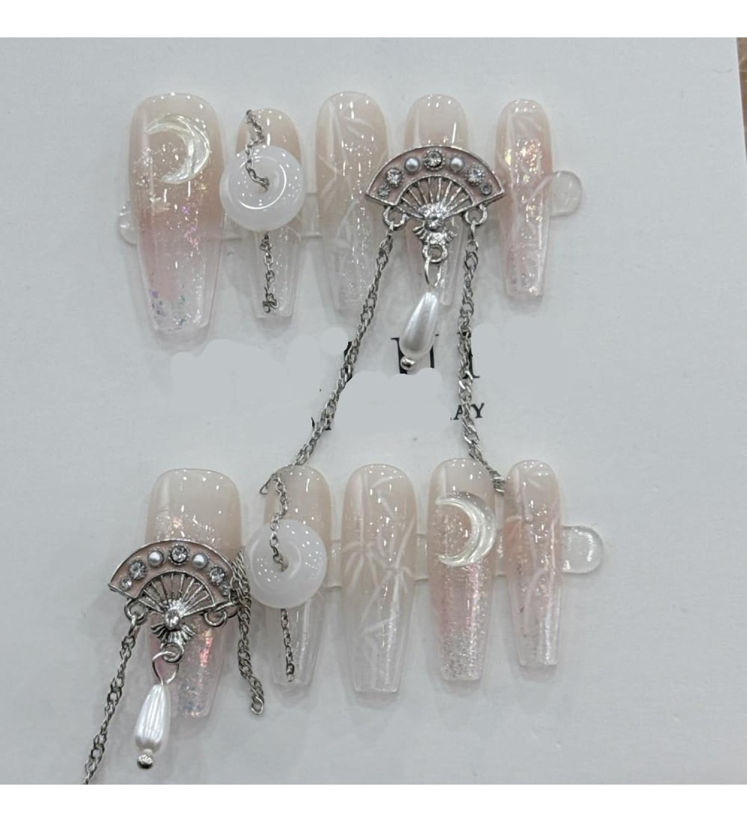 Handmade Nail Wearing New Chinese Style Qipao Nail and Nail Enhancement Patch(Size:M) - Buy Online on GoSupps.com