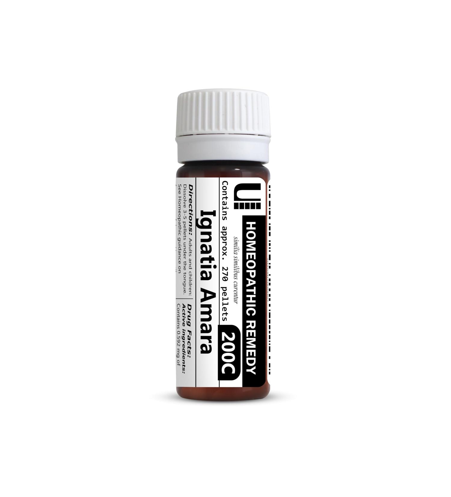 Ignatia Amara 200C Homeopathic Remedy - 270 Pellets | Buy Internationally | Natural Stress Relief - Buy Online on GoSupps.com