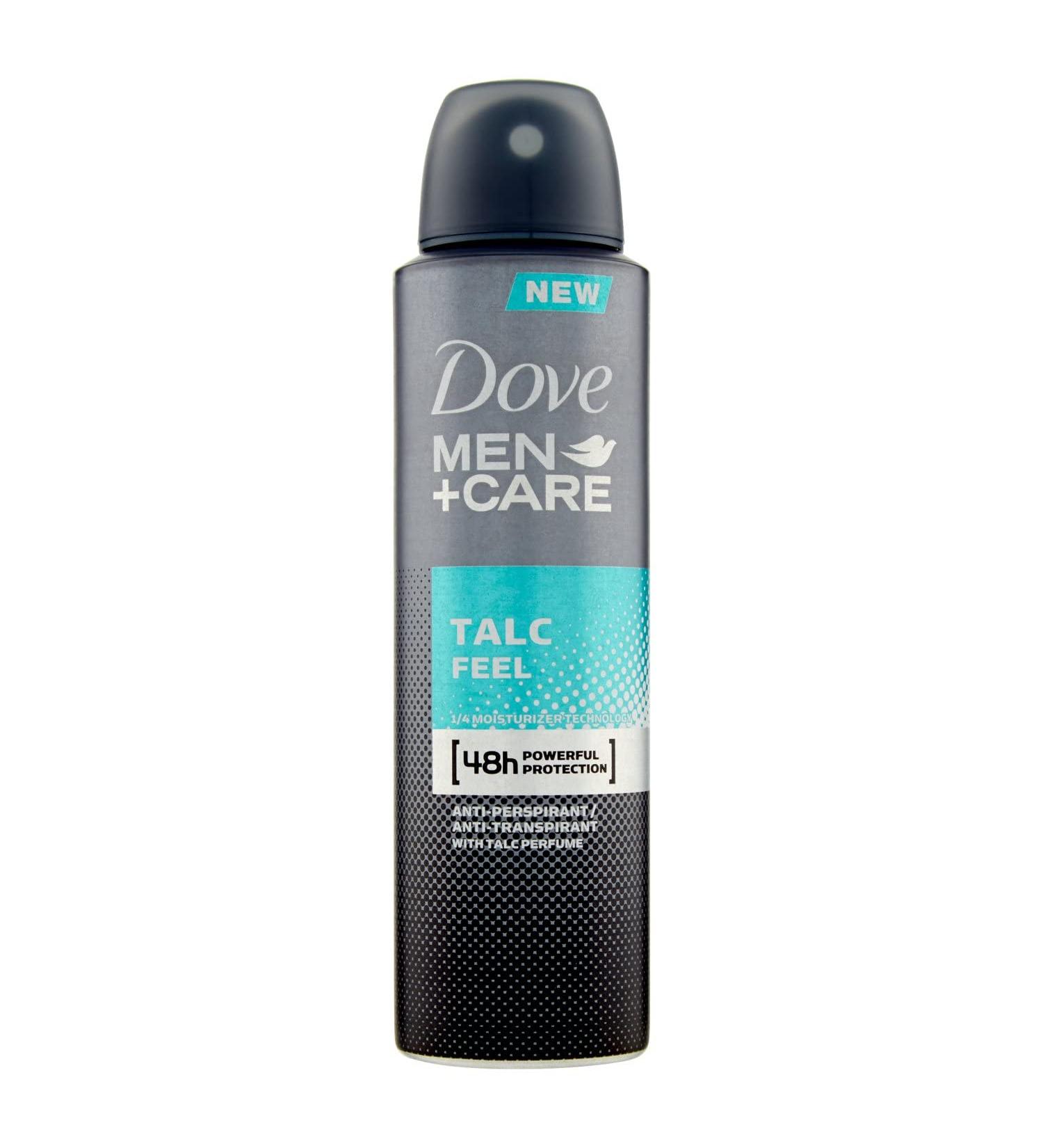 Dove Men Care Talc Feel 48-Hour Protection Deodorant Spray 150ml - 6 Pack - Buy Online on GoSupps.com