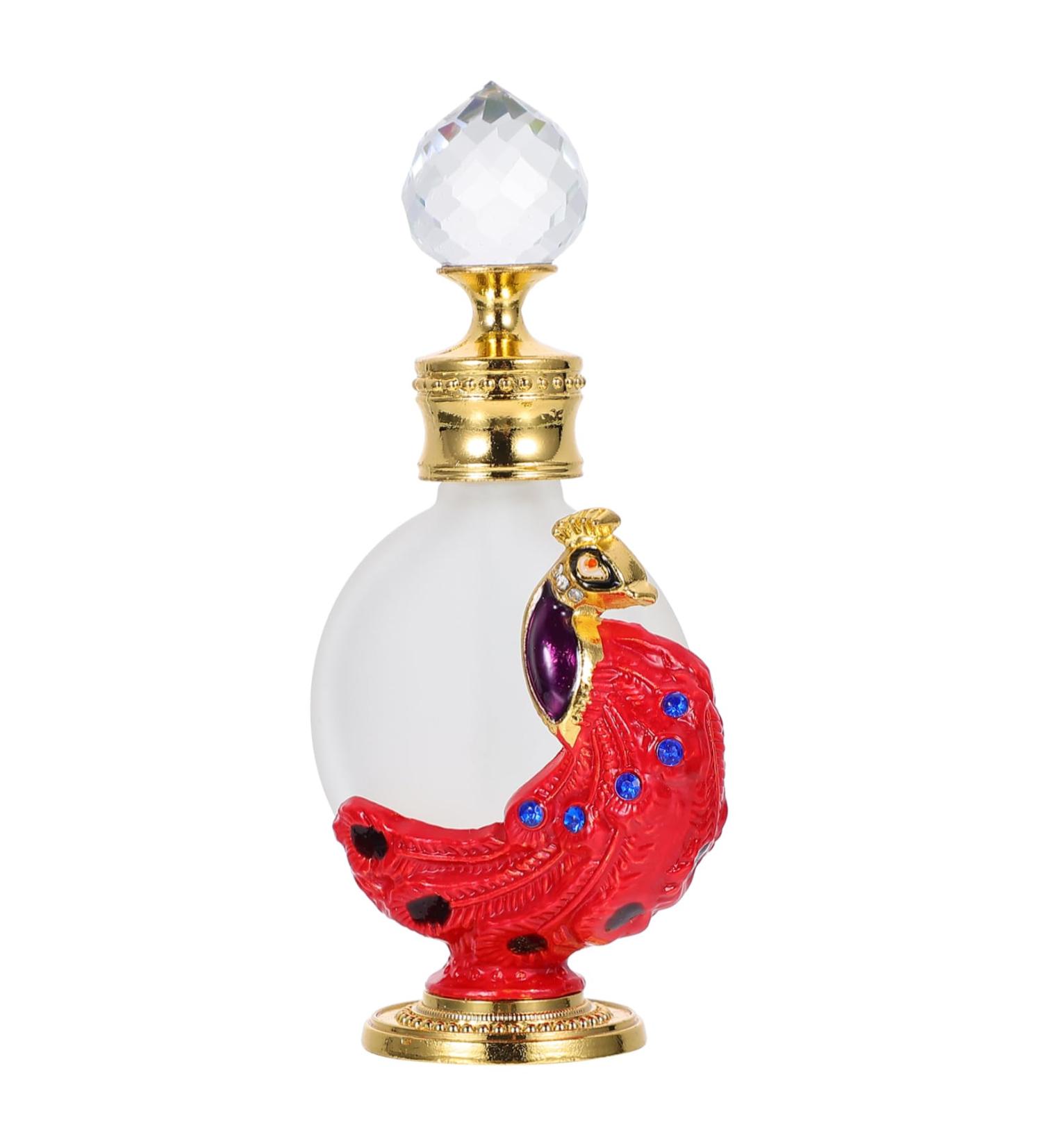 Angoily 1pc Peacock Essential Oil Bottle Dropper Bottle Liquid Holder Perfume Dropper Gold Decor Arabian Perfume Oil Middle Eastern Decor Liquid Bottle Red Container Glass Travel - Buy Online on GoSupps.com