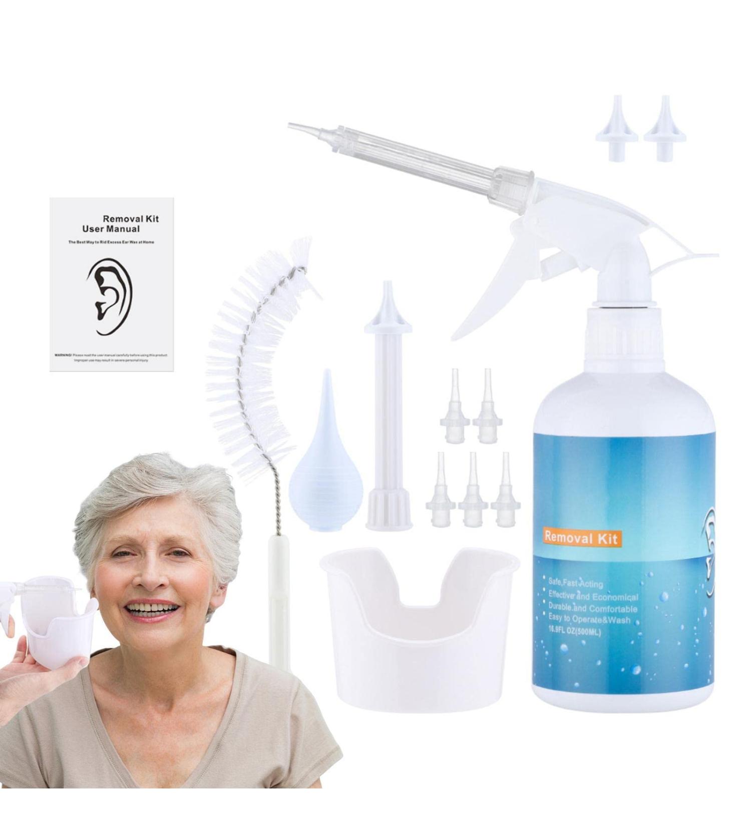 Qmisify Ear Wax Remover Kit | Gentle Water Ear Cleaner for Safe & Easy Ear Cleaning - Eardrum Protection & Wax Removal Tool - Buy Online on GoSupps.com