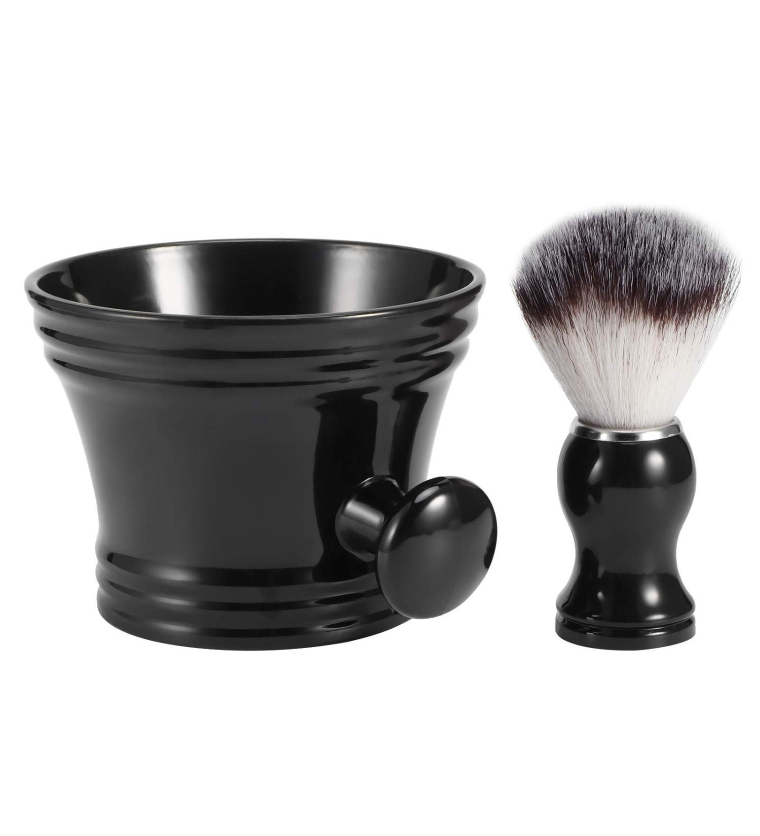 Premium Shaving Soap Bowl & Beard Maintenance Set | Nylon Brush & Razor Tool for Perfect Grooming - Buy Online on GoSupps.com