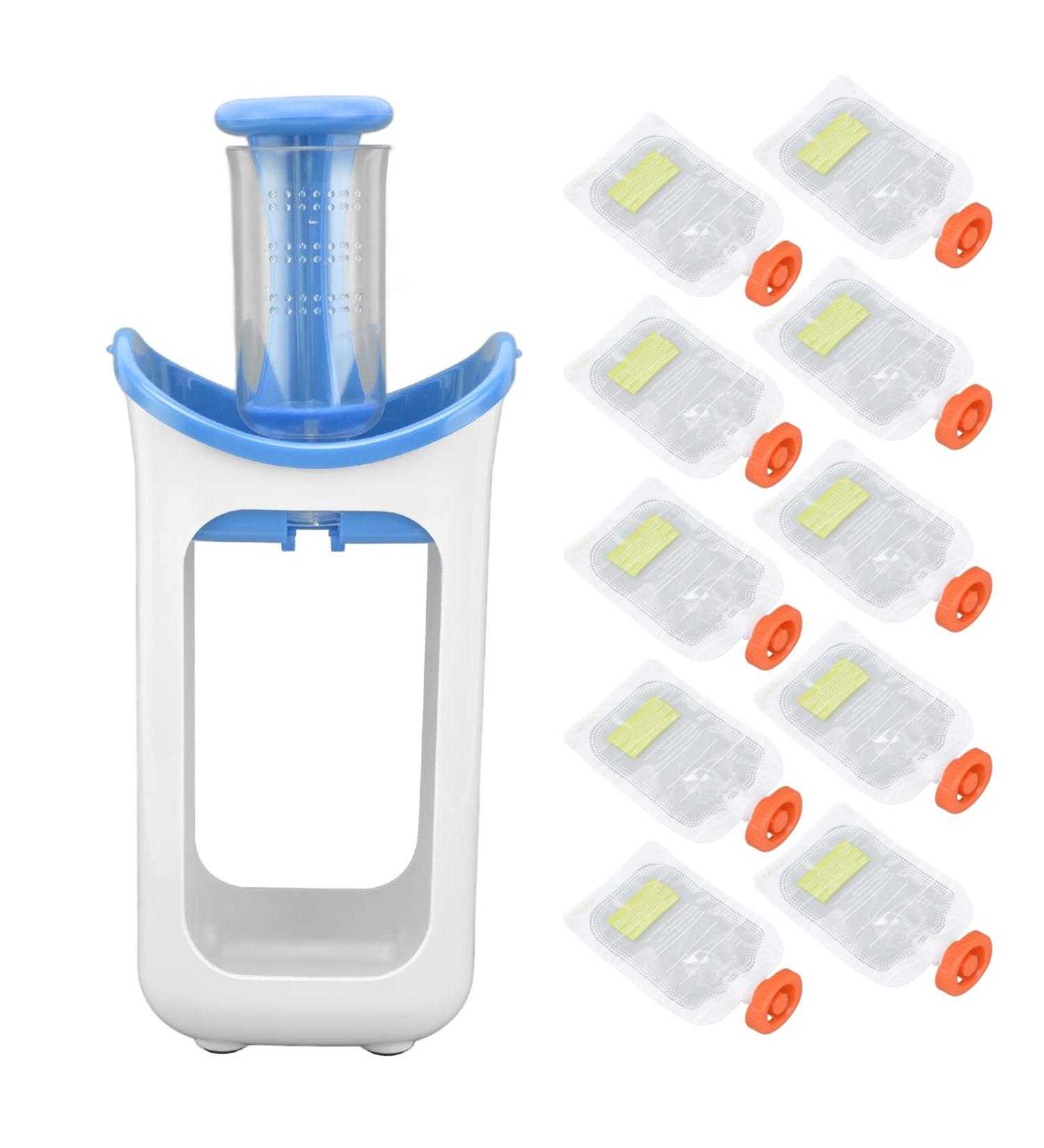 Baby Puree Maker ABS Material Baby Food Masher Highly Durable Easy to Clean High Efficiency with Pouches for School for Camping for Home(blue) - Buy Online on GoSupps.com