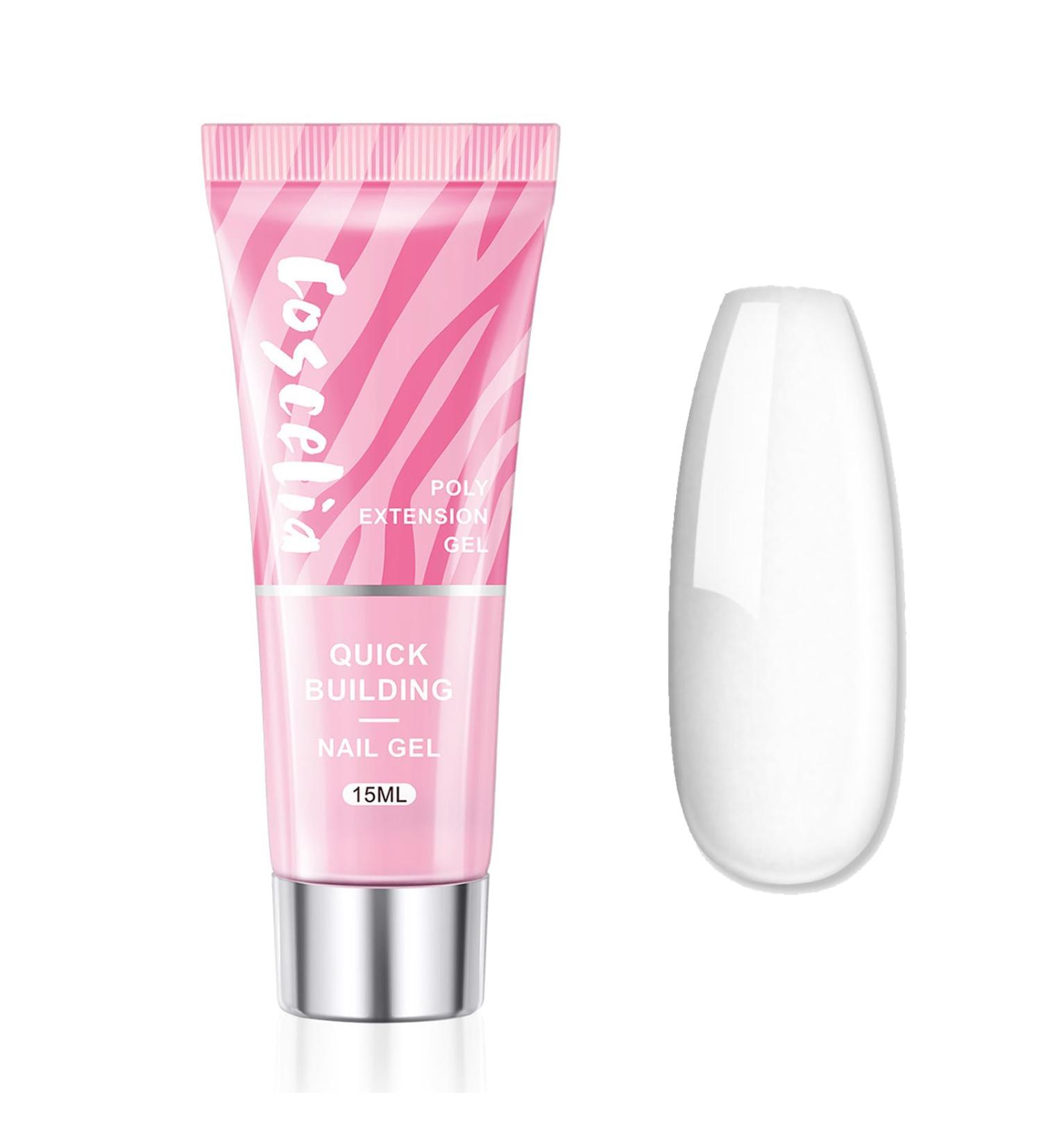 Nail Extension Gel Nail Builder - 15ml Poly False Nail Gels Nail Extension - False Nail Extension Builder - Nail Polish Long Lasting Wear Nail Art Design - Buy Online on GoSupps.com