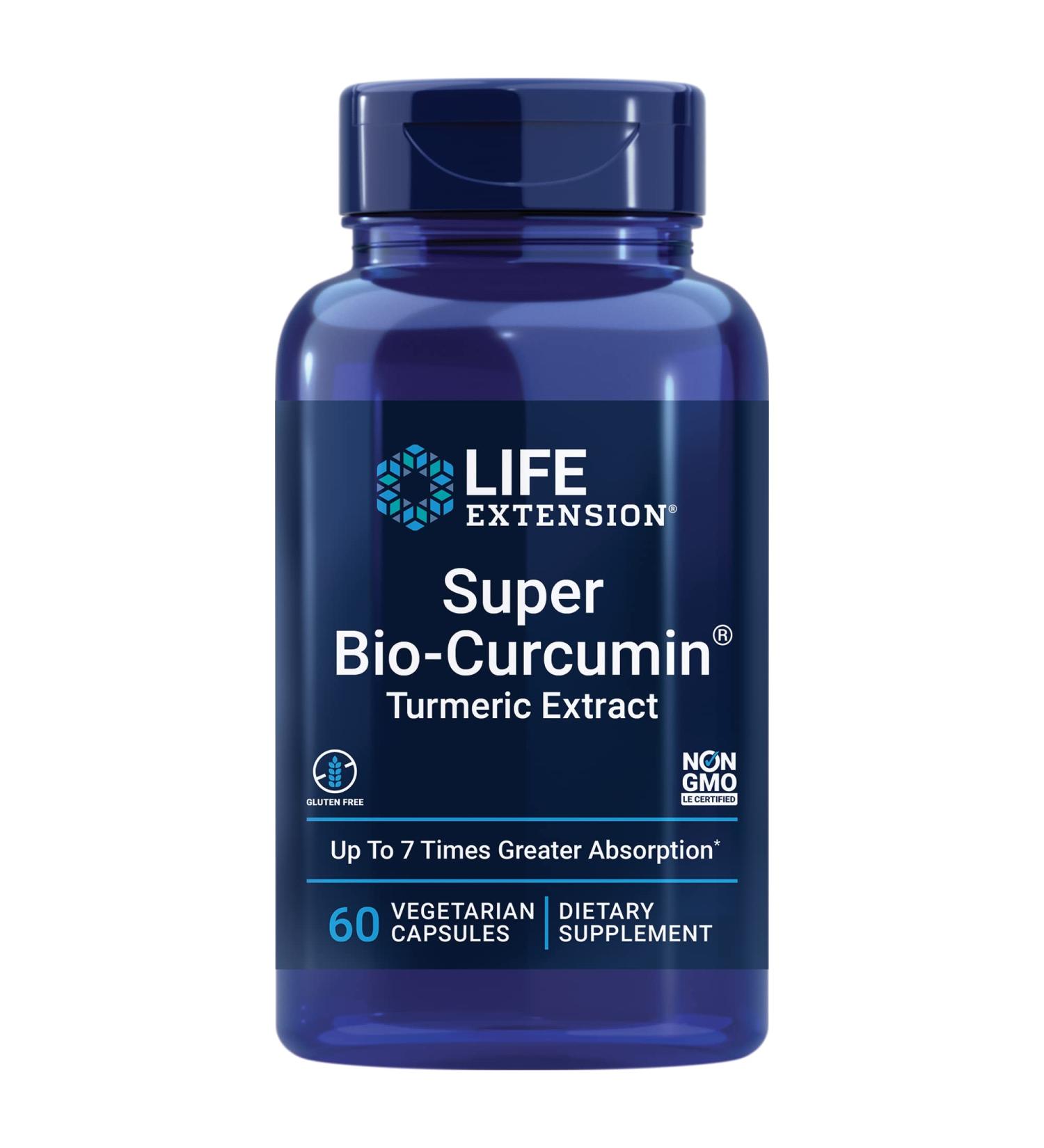 Life Extension Super Bio-Curcumin 60 Vegetarian Capsules - Powerful Curcumin Supplement for Joint & Immune Support - Buy Online on GoSupps.com