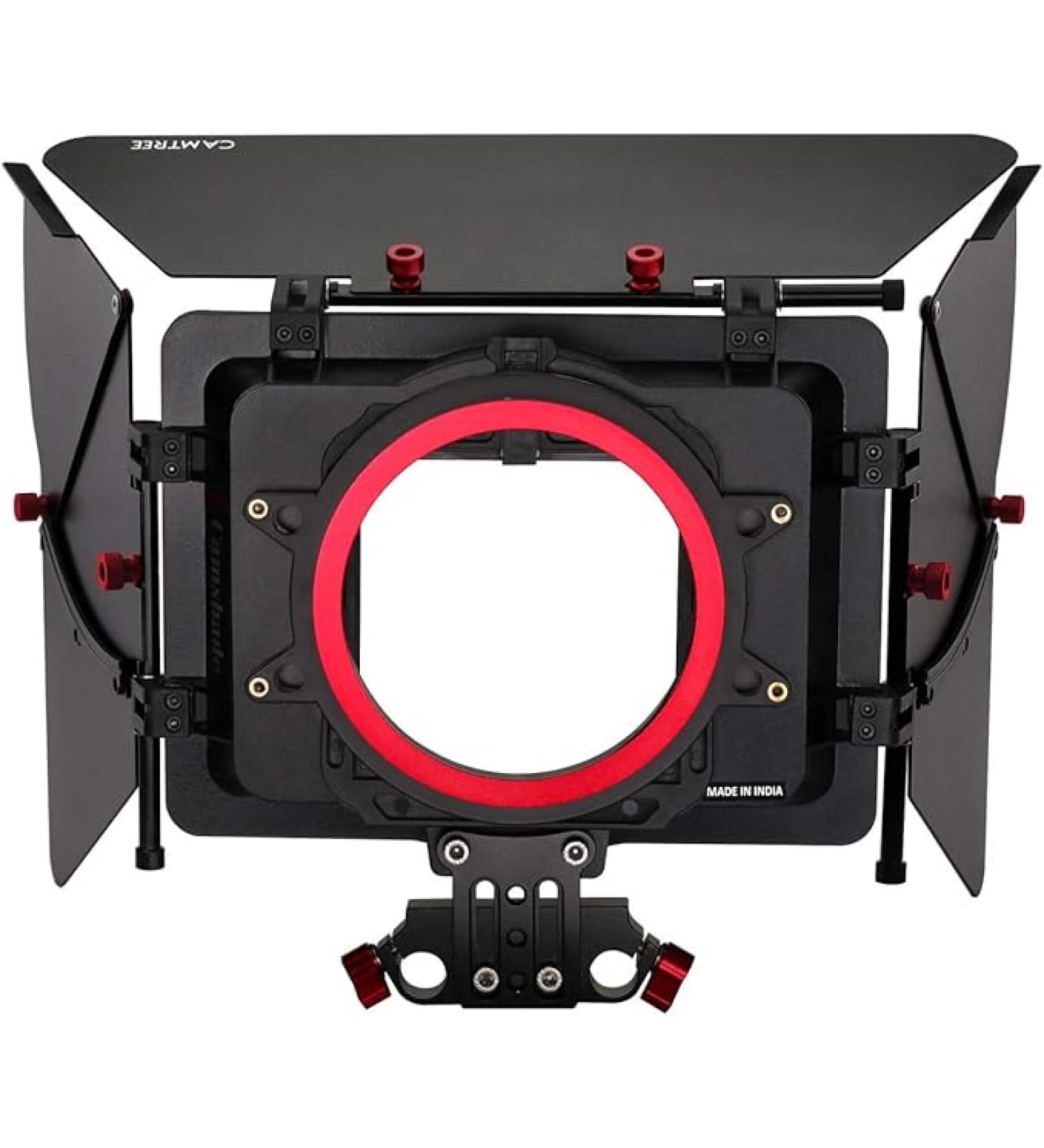 Camshade Video Matte Box for Lenses Upto 105mm Diameter. Top, Extendable Side Flags & Knicker-Complete Protection from Flares. 4x4 Filter Holder, 15mm Rod Adapter & Tool-Less (MB-CMS) - Buy Online on GoSupps.com