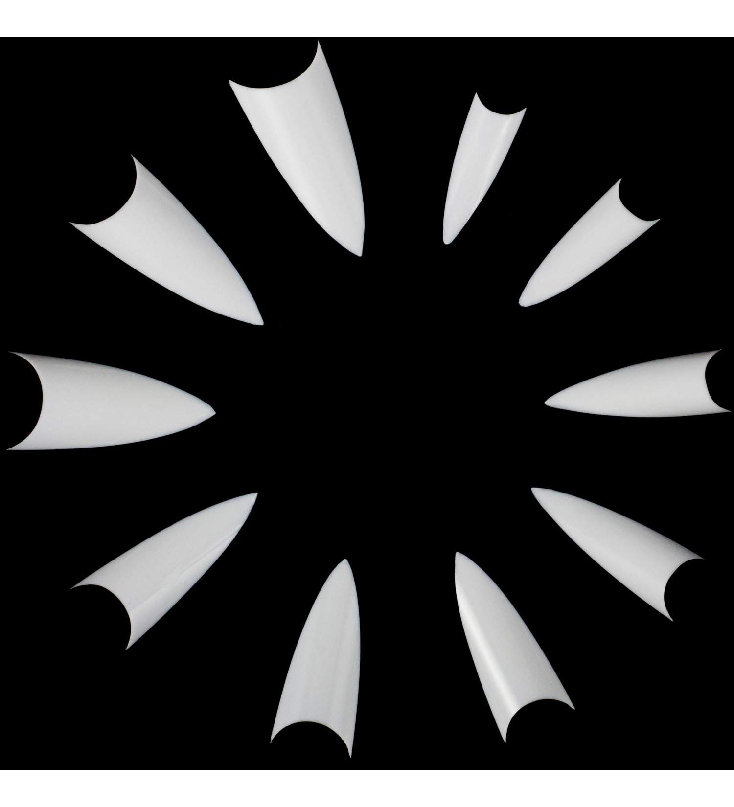 500 Pieces Artificial Fingernails - Natural/White/Transparent Fake Nail Tips for DIY Nail Art - 10 Sizes | Anewish - Buy Online on GoSupps.com