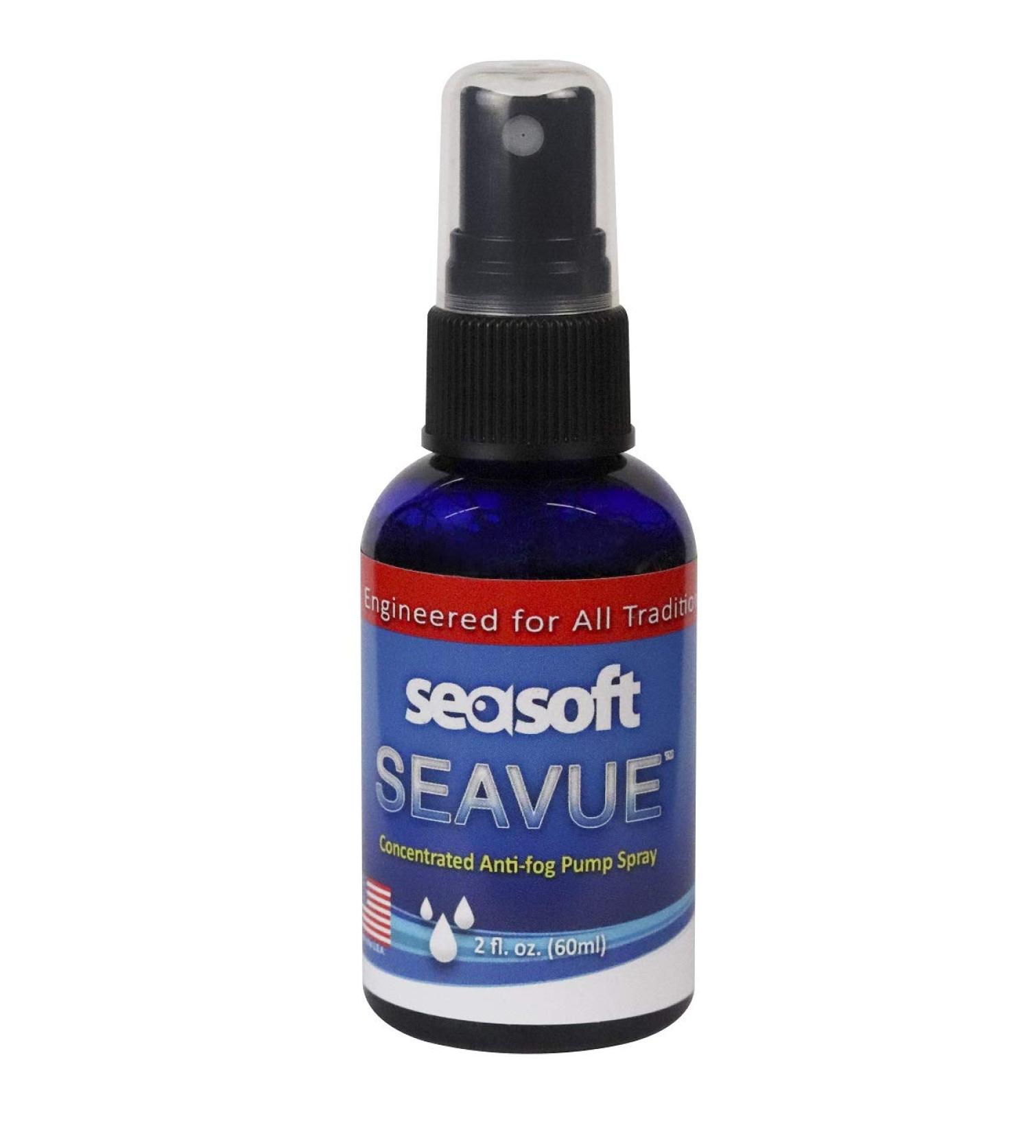 Seasoft SeaVue Concentrated Anti-Fog Pump Spray for Scuba Masks and Swim Goggles - 2 fl oz.