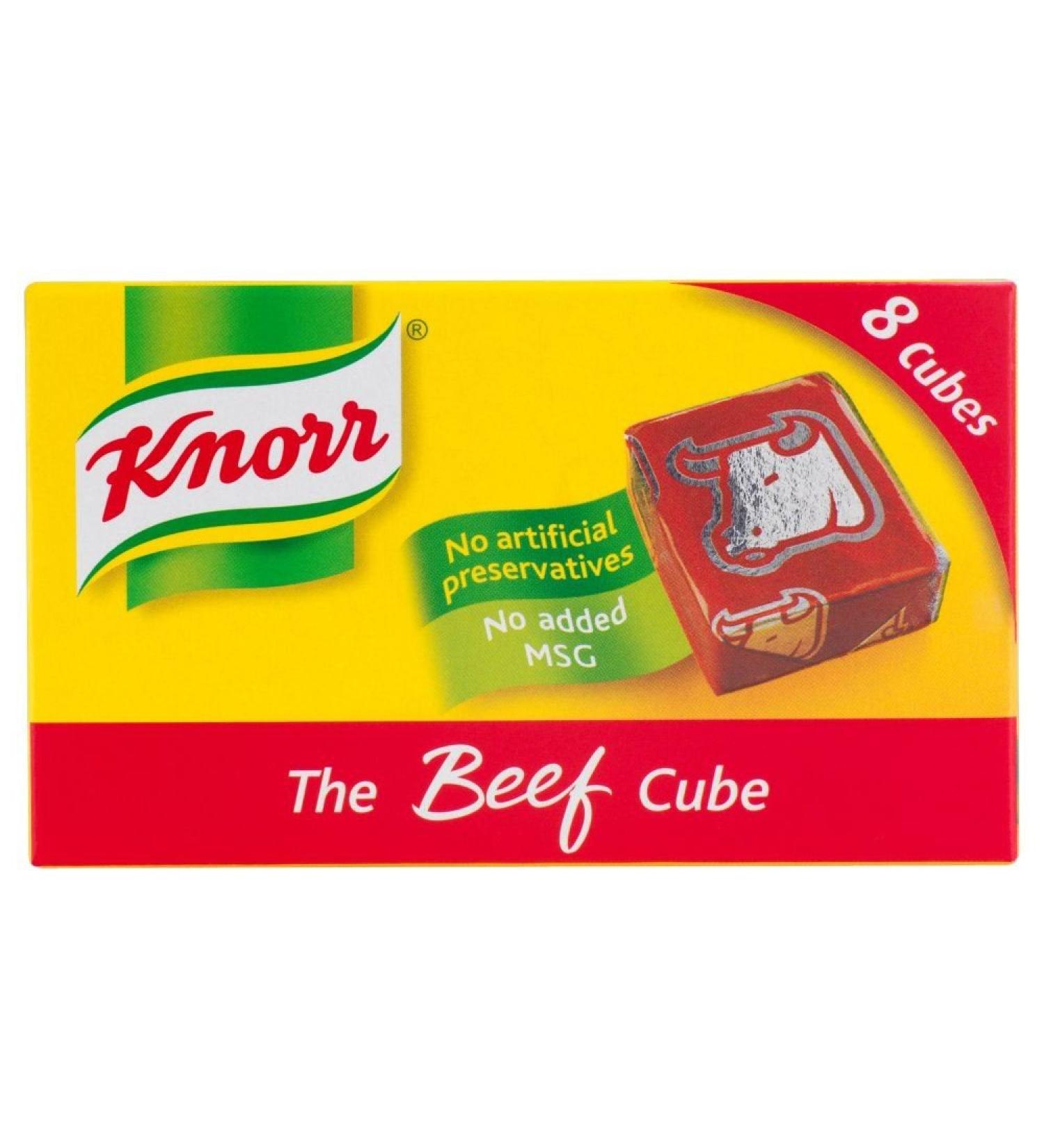 Knorr - Beef Bouillon - 8 cubes - pack of 2 cans of 80 g