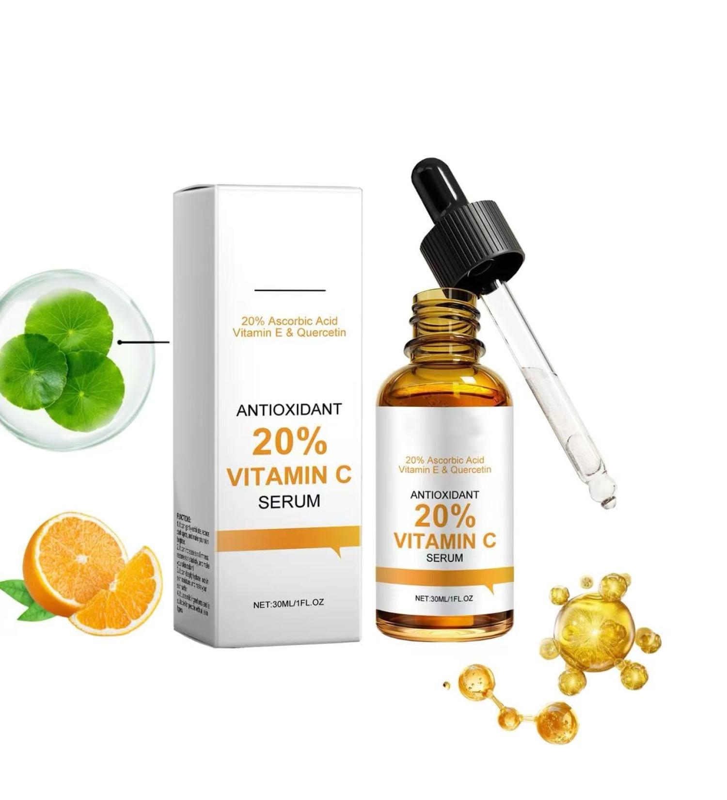 20% Vitamin C Serum for Face with Retinol & Hyaluronic Acid - Anti-Aging & Brightening Skin Serum for Dark Spots Fine Lines & Wrinkles - Collagen Boosting Facial Skin Care 1 fl oz (30ml) - Buy Online on GoSupps.com