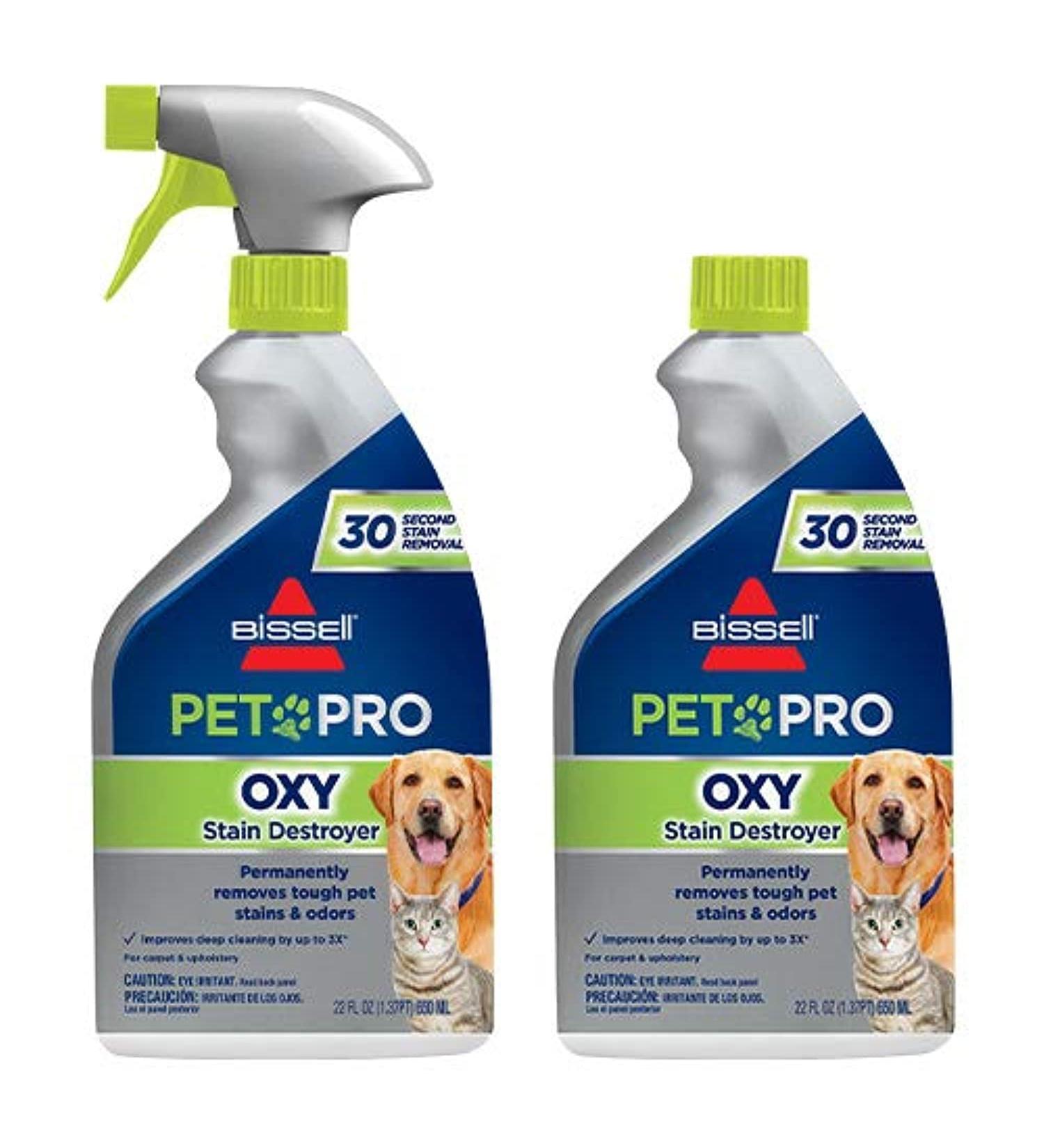 BISSELL Pet Pro OXY Stain Destroyer 22oz 2-Pack - 44 Fl Oz - 17739 | Carpet and Upholstery Cleaner - Buy Online on GoSupps.com