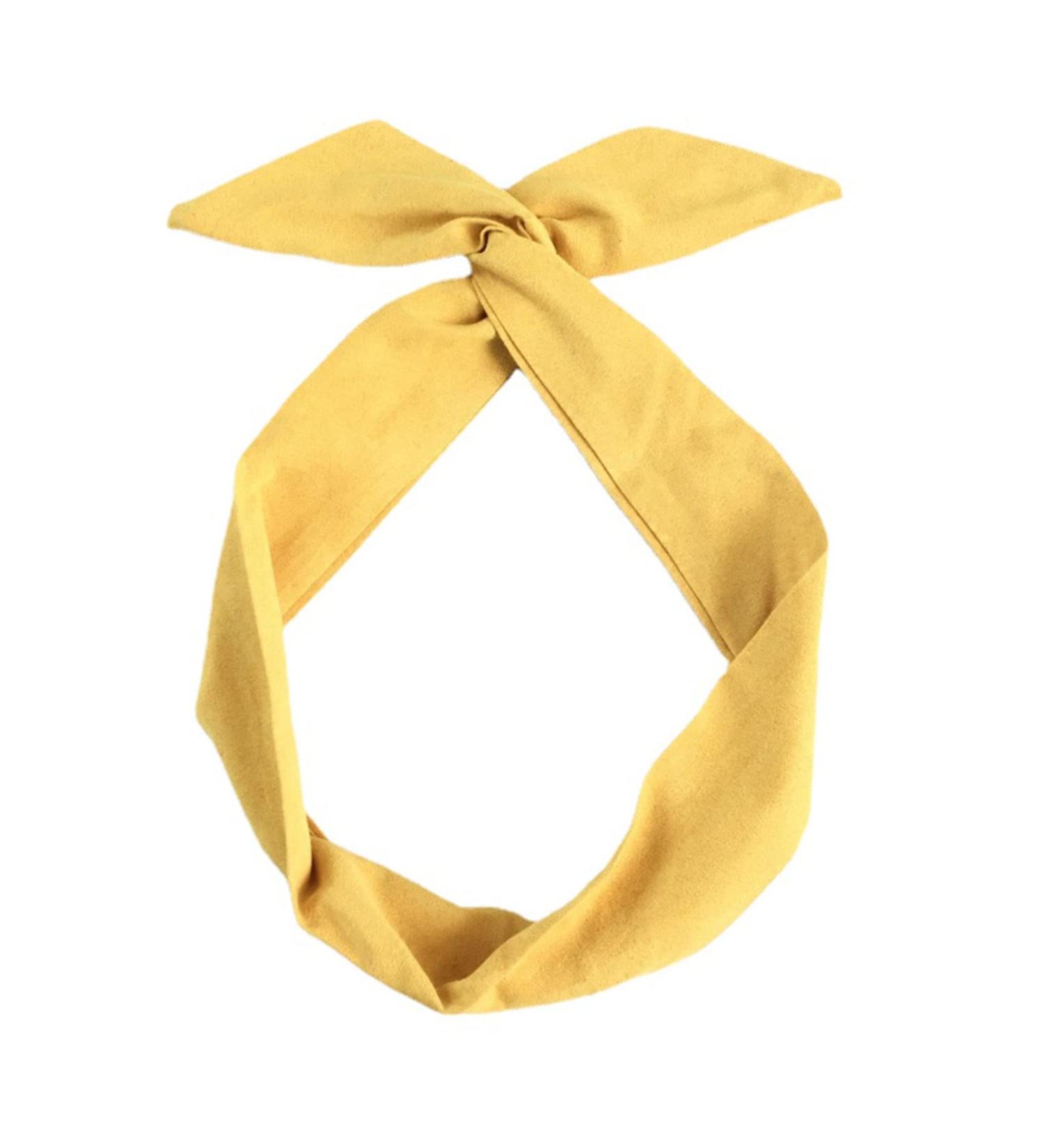 Anawakia Vintage Hair Bow Headband Wire Headband Women Colour Flexible Wire Headbands Hair Accessories (Yellow) - Buy Online on GoSupps.com