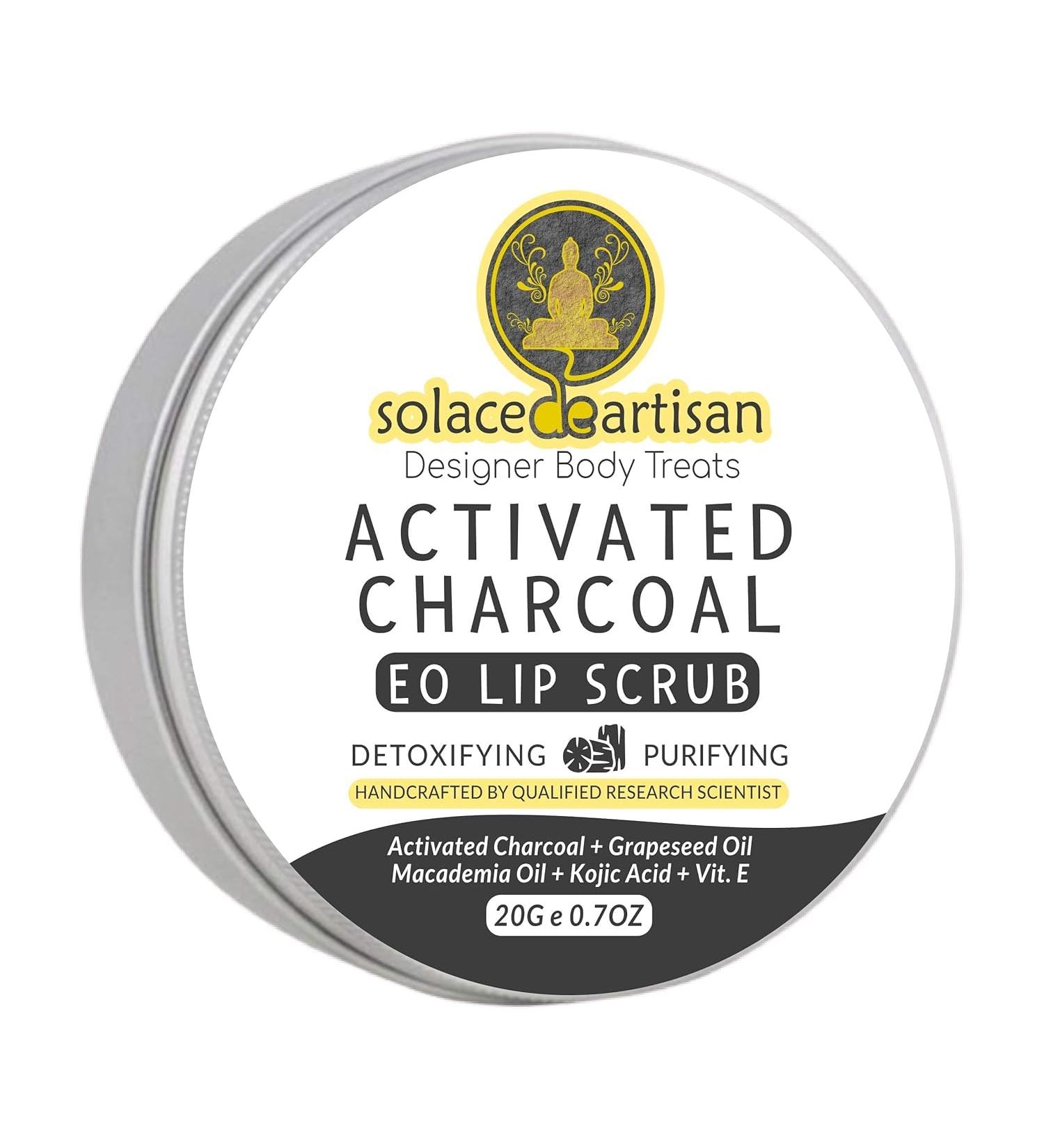 Shop Activated Charcoal Lip Scrub - Purifying & Clarifying 20gm with Kojic Acid & Vitamin E Super Value International Shipping - Buy Online on GoSupps.com