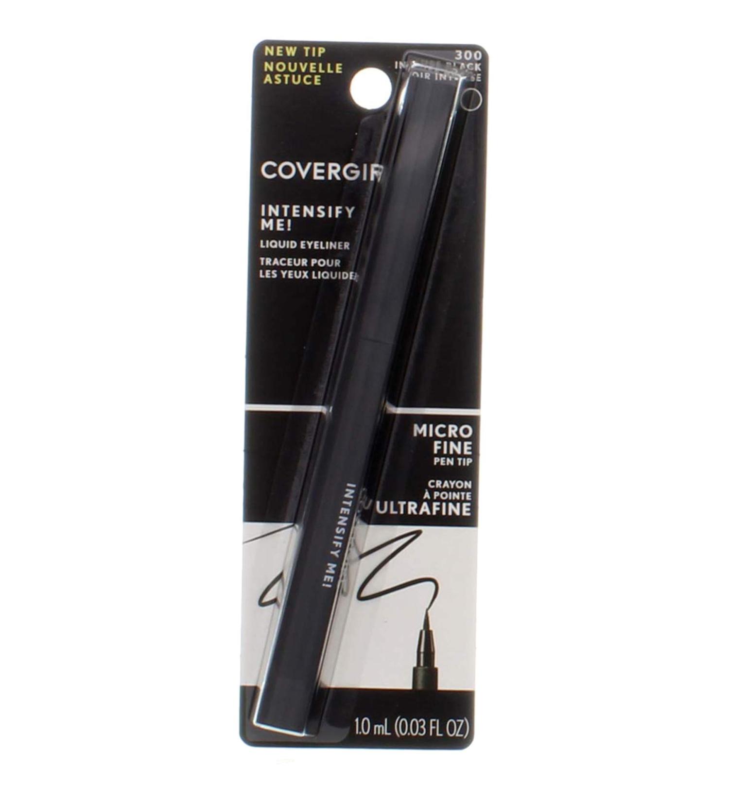 Covergirl Intensify Me Liquid Eyeliner 300 - Intense Black, 0.03 oz (1 ml) | Long-lasting, Smudge-proof - Buy Online on GoSupps.com