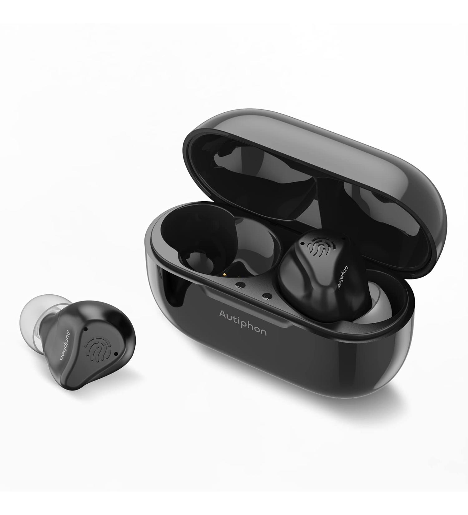 Autiphon Rechargeable Hearing Aids for Seniors - 16-channel Digital Amplifiers, Dual Directional Microphones, Tinnitus Masking - Comfortable Ergonomic Design (Pair, Black) - Buy Online on GoSupps.com