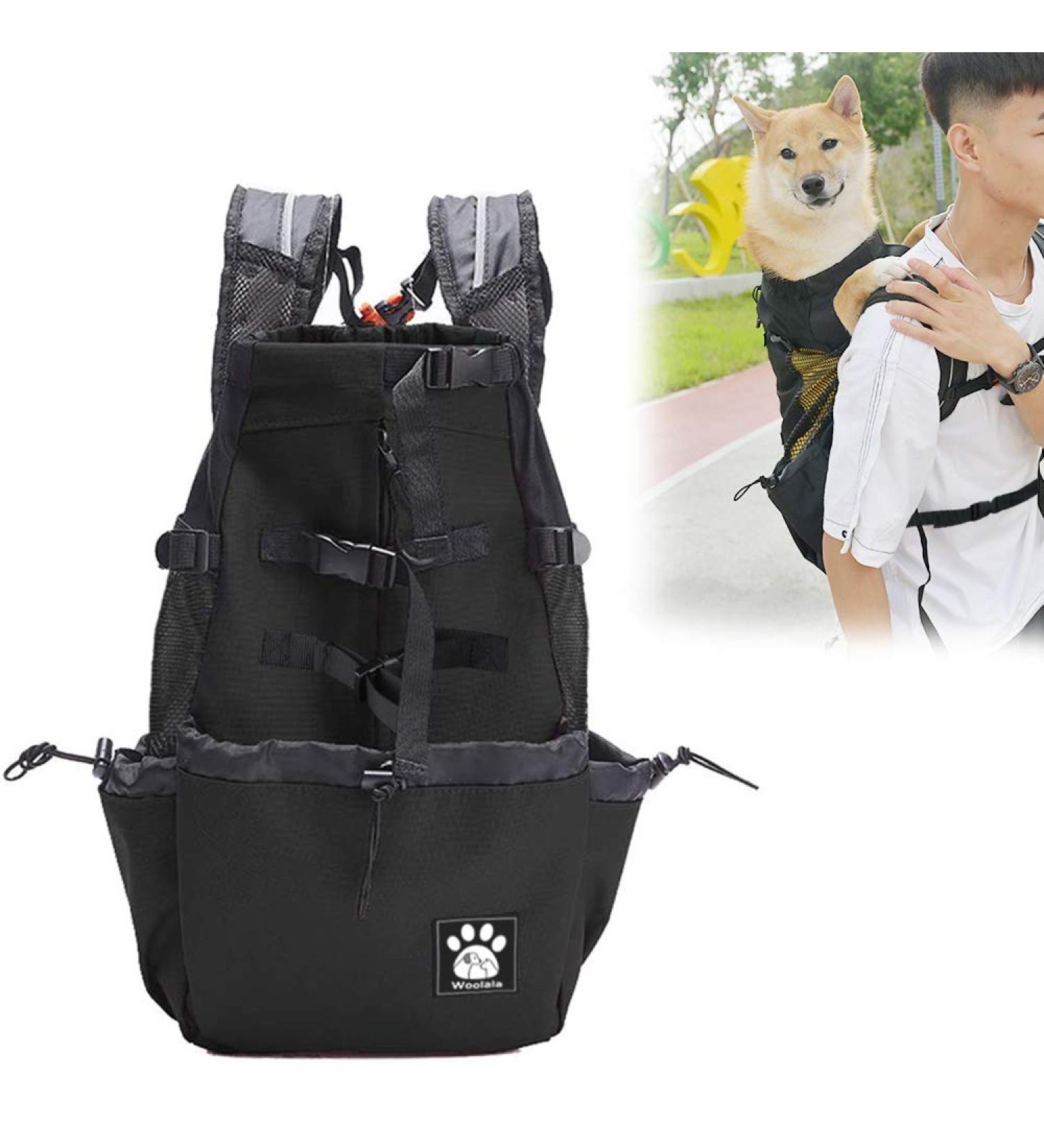 Woolala Light Weight Pet Carrier Backpack for Small and Medium Dogs Veterinarian Approved Safe Bag for Travel - Easy Take Space Saving (L Upgraded- Black) L Upgraded- Black - Buy Online on GoSupps.com