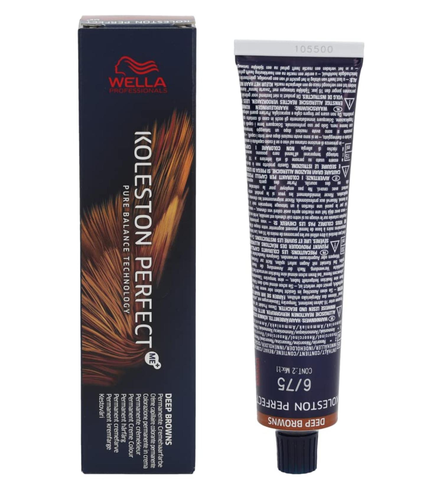 Wella Koleston Perfect ME+ 6/75 Dark Blonde Brown Mahogany - 60ml | Premium Hair Color for International Shipping - Buy Online on GoSupps.com