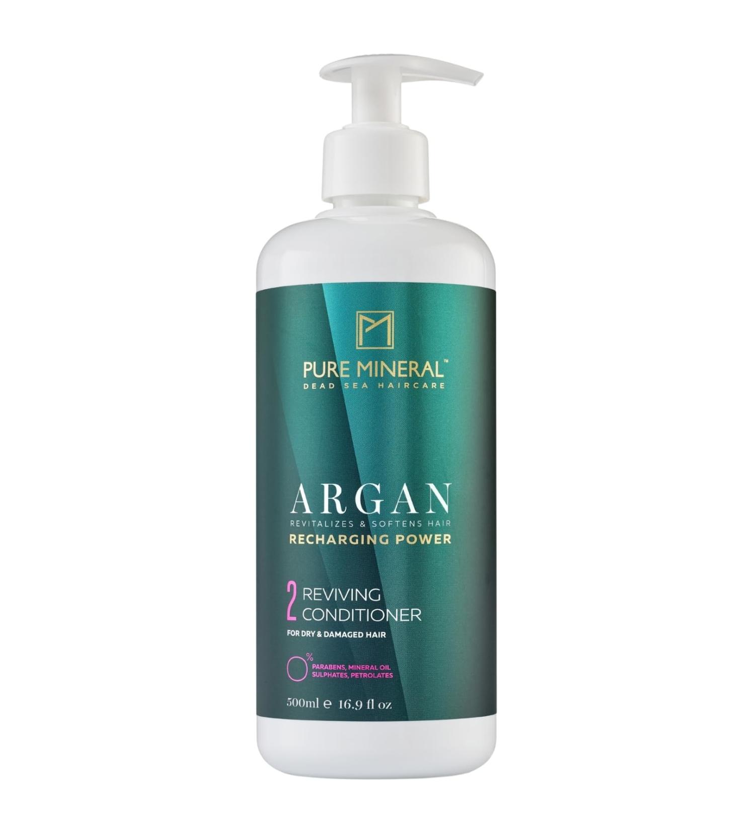 Buy Pure Mineral Argan Conditioner 500ml | Strengthening Moisturizing & Anti-Frizz | Sulfate-Free Paraben-Free Alcohol-Free - Buy Online on GoSupps.com