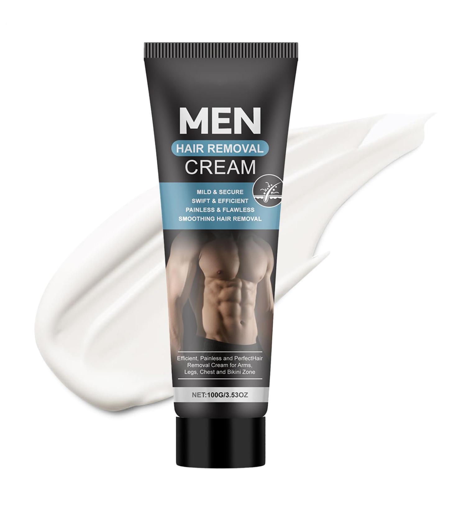  JINGLING JINGLING Men's Body Hair Removal Cream - 100ml - Hair Removal Cream for Arms - For Friends Fathers Bodybuilders Swimmers Busy Professionals - Chest - Back - Buy Online on GoSupps.com