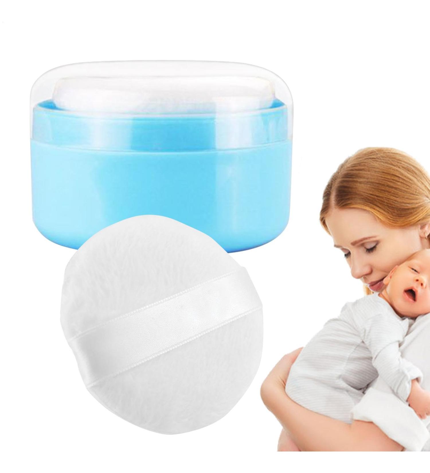  tui bouff e en poudre bouff e de poudre corporelle et r cipient Rangement de saupoudrage portable | Baby After Bath Body Powder Puffle Base pour la plage la maison Bleu - Buy Online on GoSupps.com