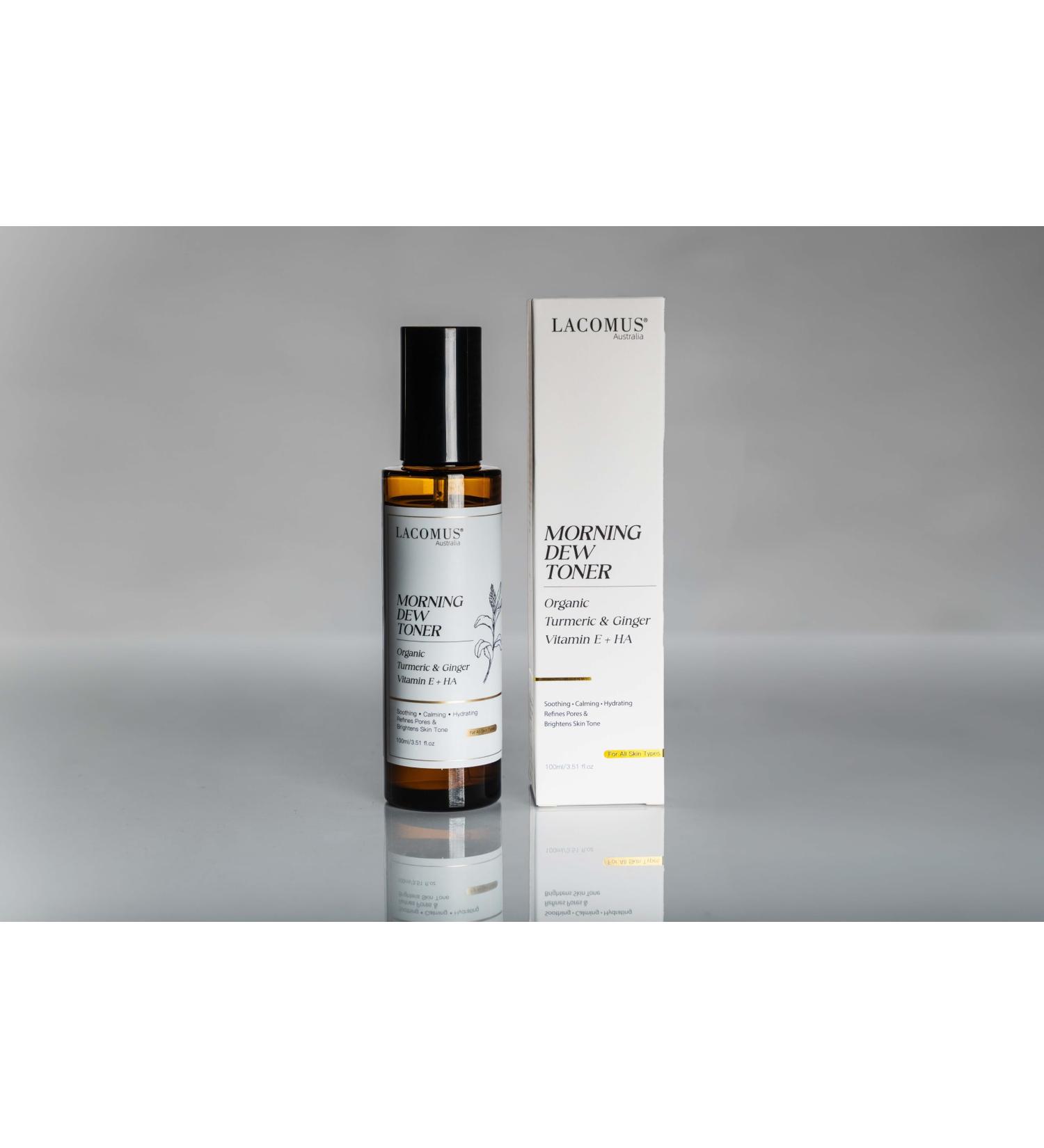 Morning Dew Organic Turmeric & Ginger Facial Toner Infused with Vitamin E and Hyaluronic Acid Hydrating Pore-Refining Anti-Aging Formula for All Skin Types - Buy Online on GoSupps.com