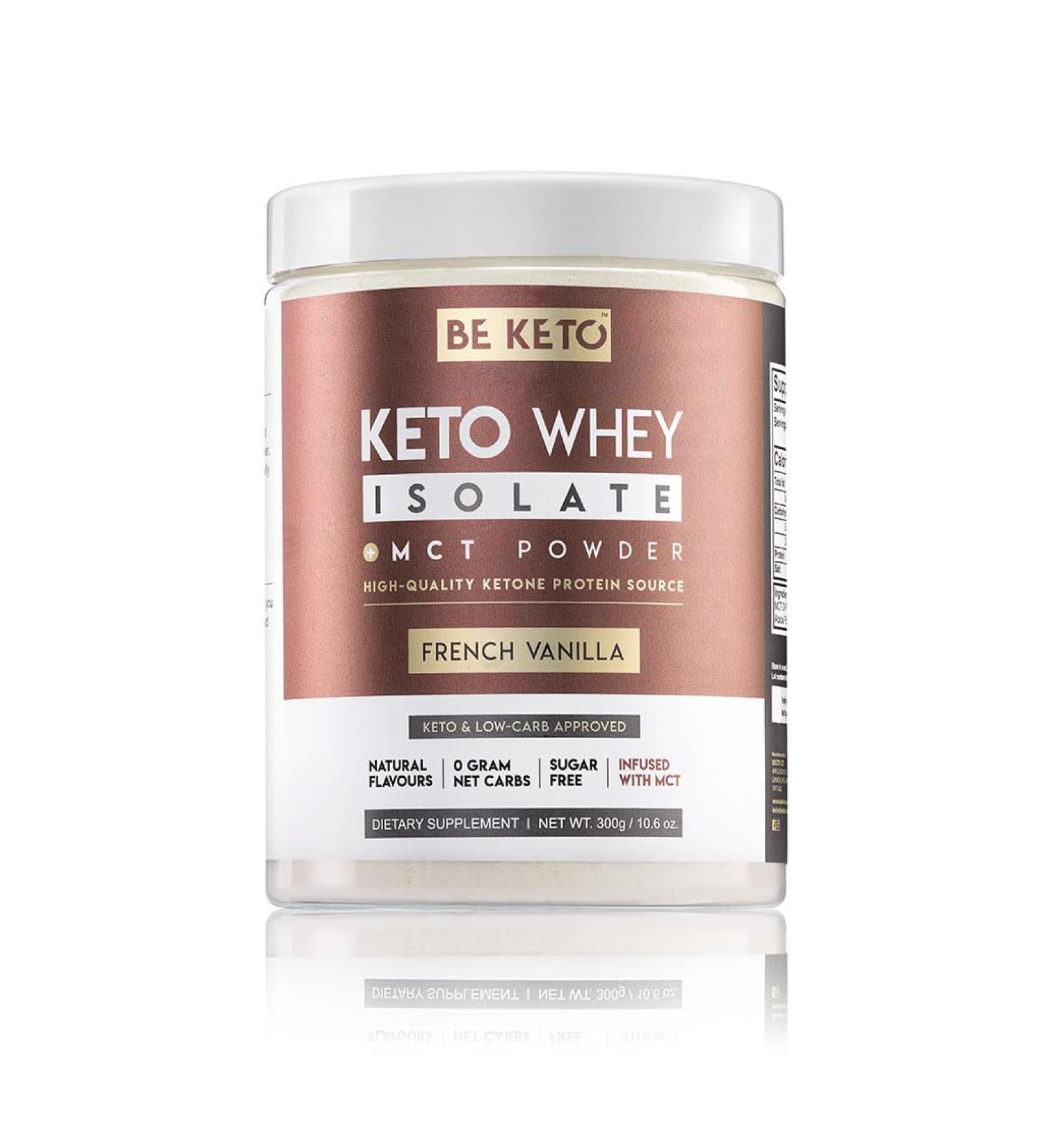 Keto Protein Isolate with MCT - French Vanilla 300g - Buy Online on GoSupps.com