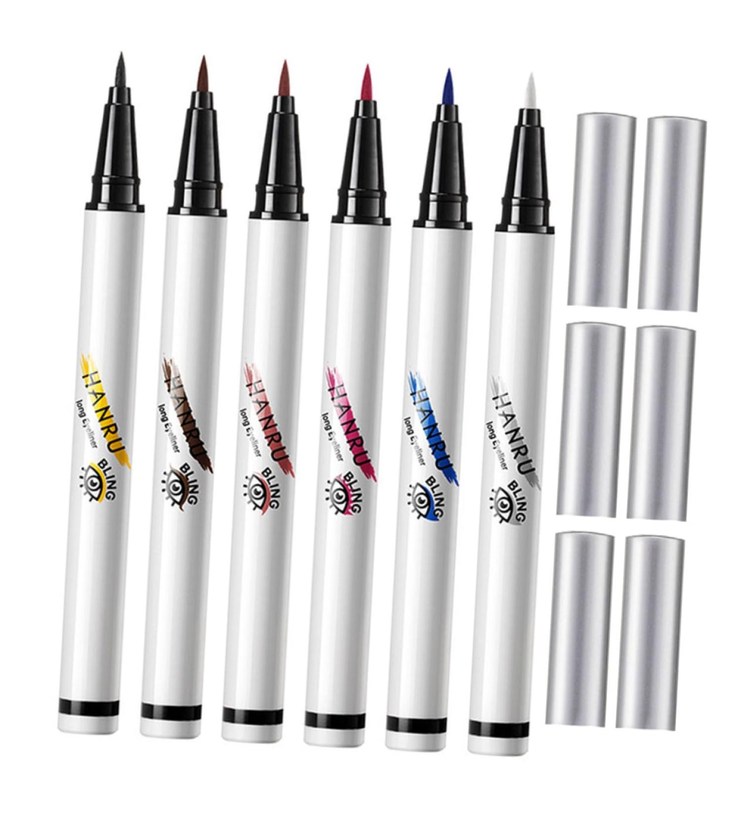 FOMIYES 6pcs Matte Eyeliner Waterproof Makeup Lasting Eyeliner Makeup Supplies Cosmetic Very Fine Miss Tool - Buy Online on GoSupps.com
