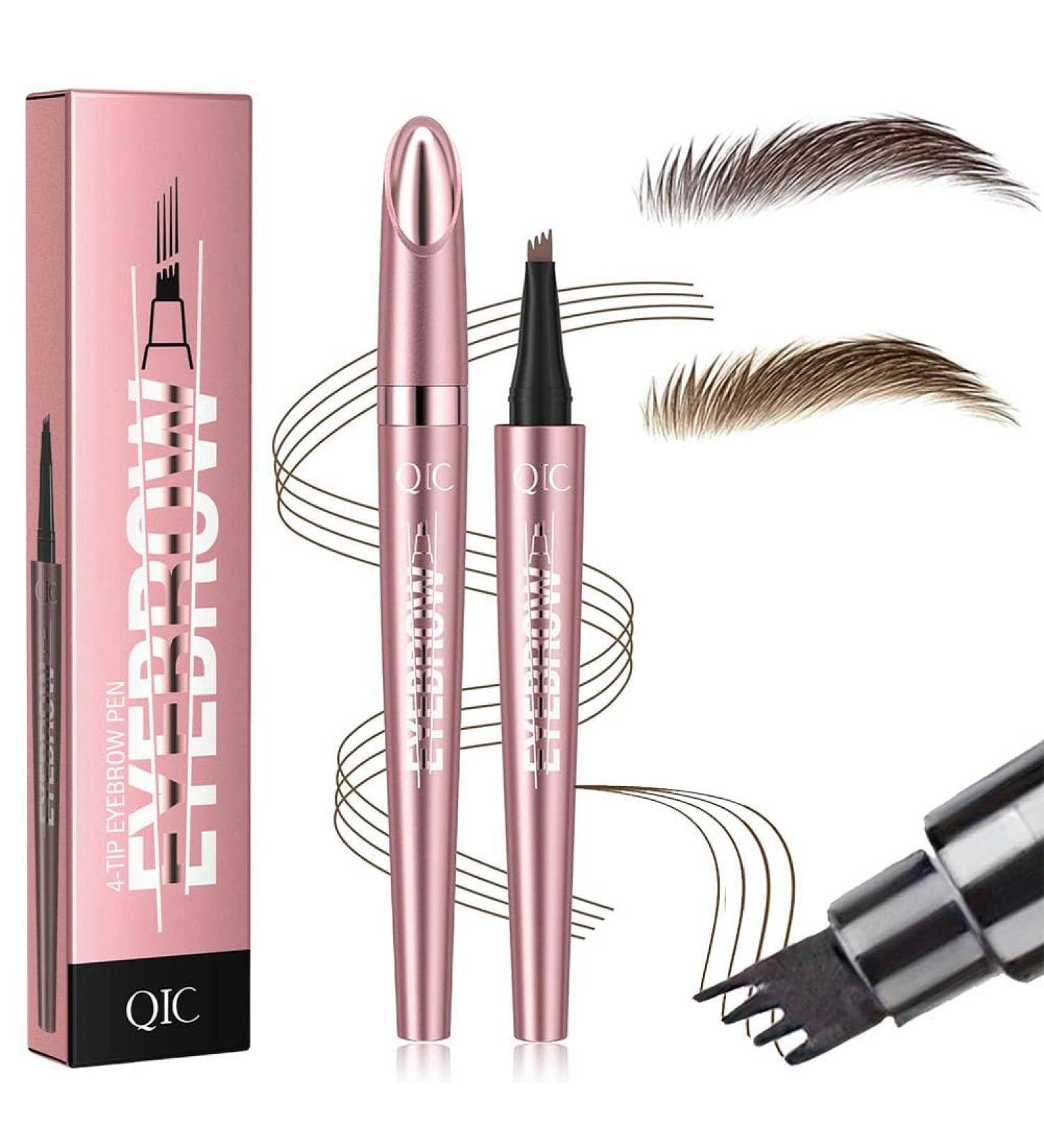 CYZJPRVN 3D Magic Eyebrow Pencil Waterproof Micro Eyebrow Pencil with 4 Forked Tips Eyebrow Tattoo Pen Long Lasting Magic Eyebrow Pencil Dark/Light Brown - Buy Online on GoSupps.com