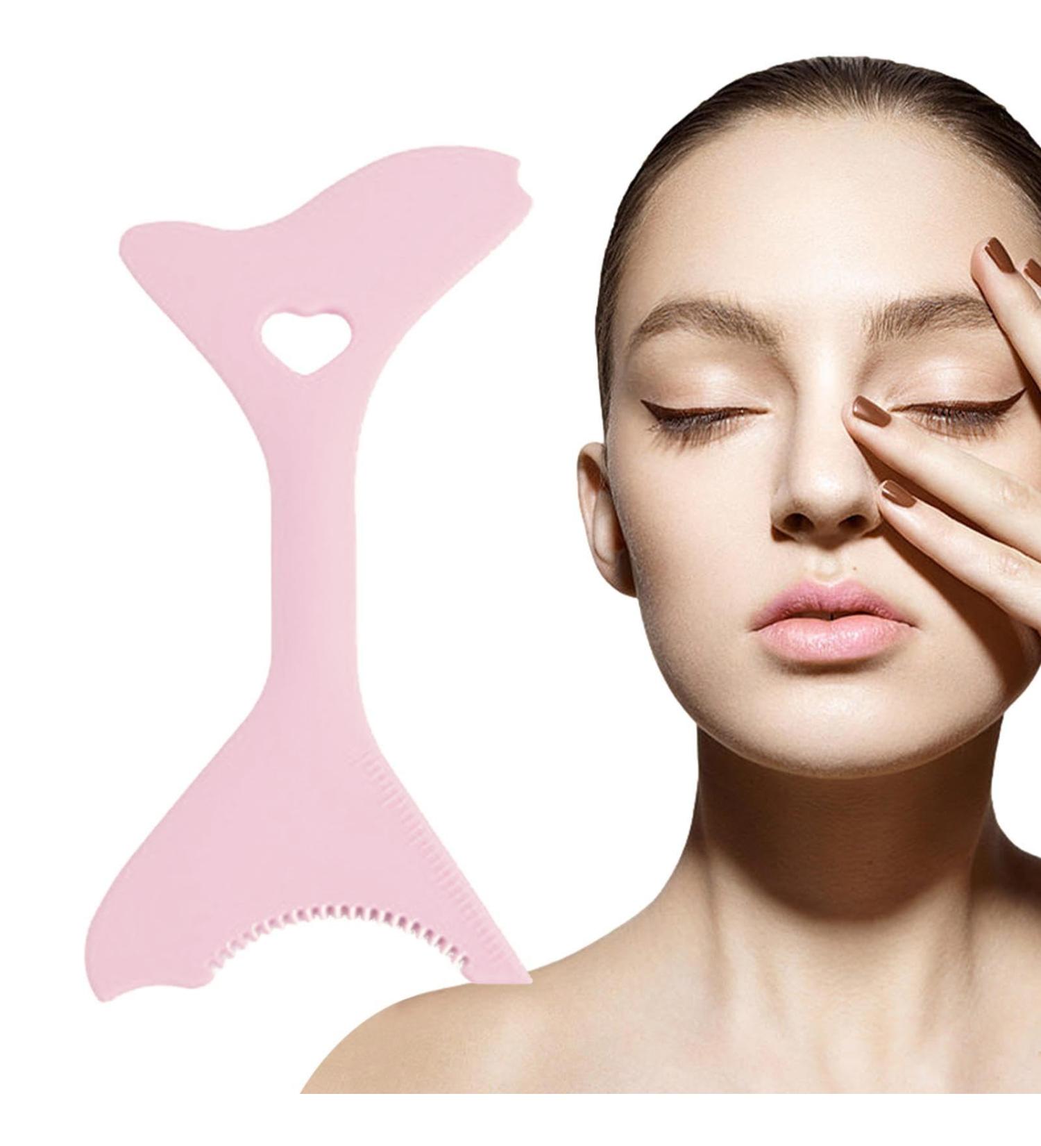 Eyeliner Guide Tool | Multifunctional Lightweight Portable Eyeliner Stencils - Mascara Shield for Beginners Eyebrow Stencils for Winged Eyeliner Lashes Lip Liner Caits Pink - Buy Online on GoSupps.com