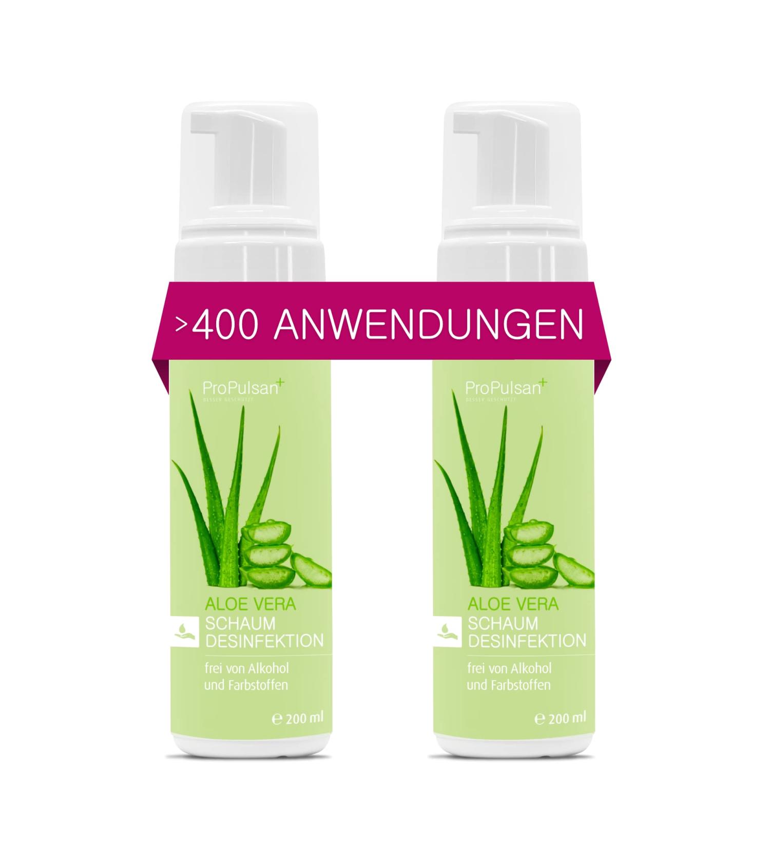 Propulsan Non-Alcoholic Hand Disinfection Foam 200ml 2 Pack | 99.999% Effective Against Germs | Nourishing Aloe Vera | Made in Germany - Buy Online on GoSupps.com