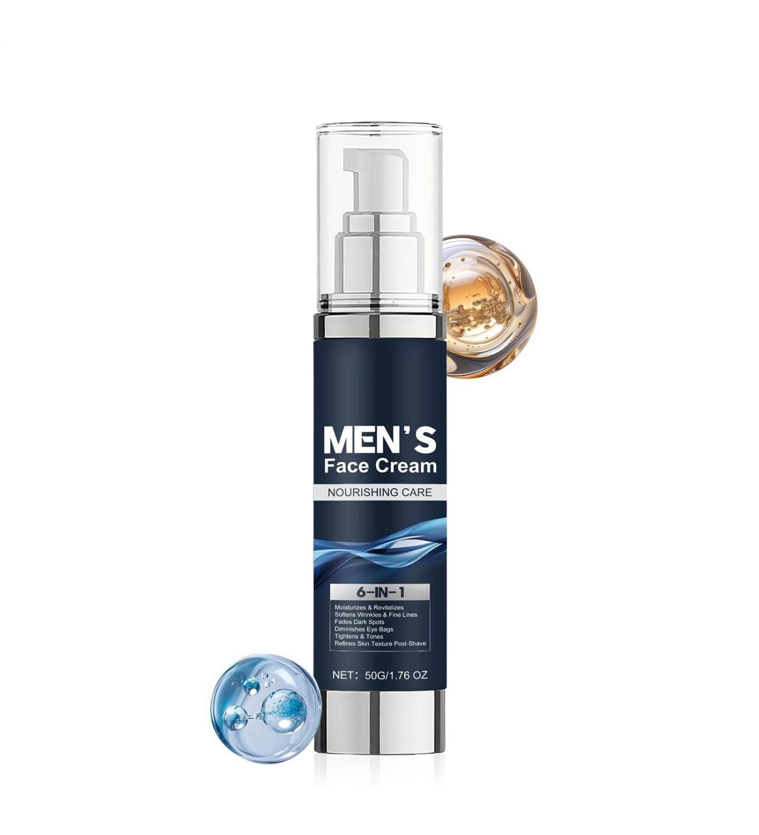  JINGLING JINGLING Men's Face Cream | 6-in-1 Moisturizing Cream with Plumping Effect 50g Day and Night Face Cream For Travel and Home Use - Buy Online on GoSupps.com