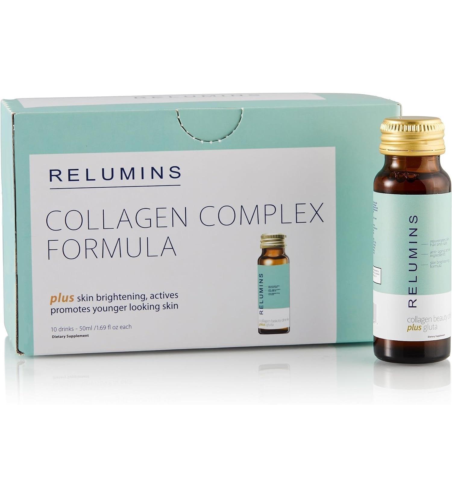 Relumins Advance Rejuvenating Collagen Beauty Drink with Glutathione Hyaluronic CoQ10 EGCG - Apple - 1.6 Oz - Buy Online on GoSupps.com