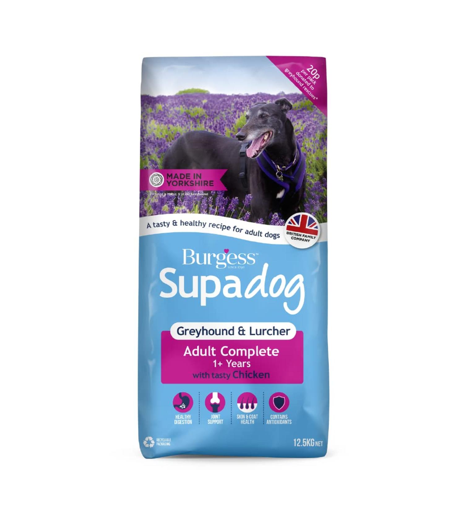 Burgess Supadog Greyhound & Lurcher dry dog food 12.5 kg (Pack of 1) - Buy Online on GoSupps.com