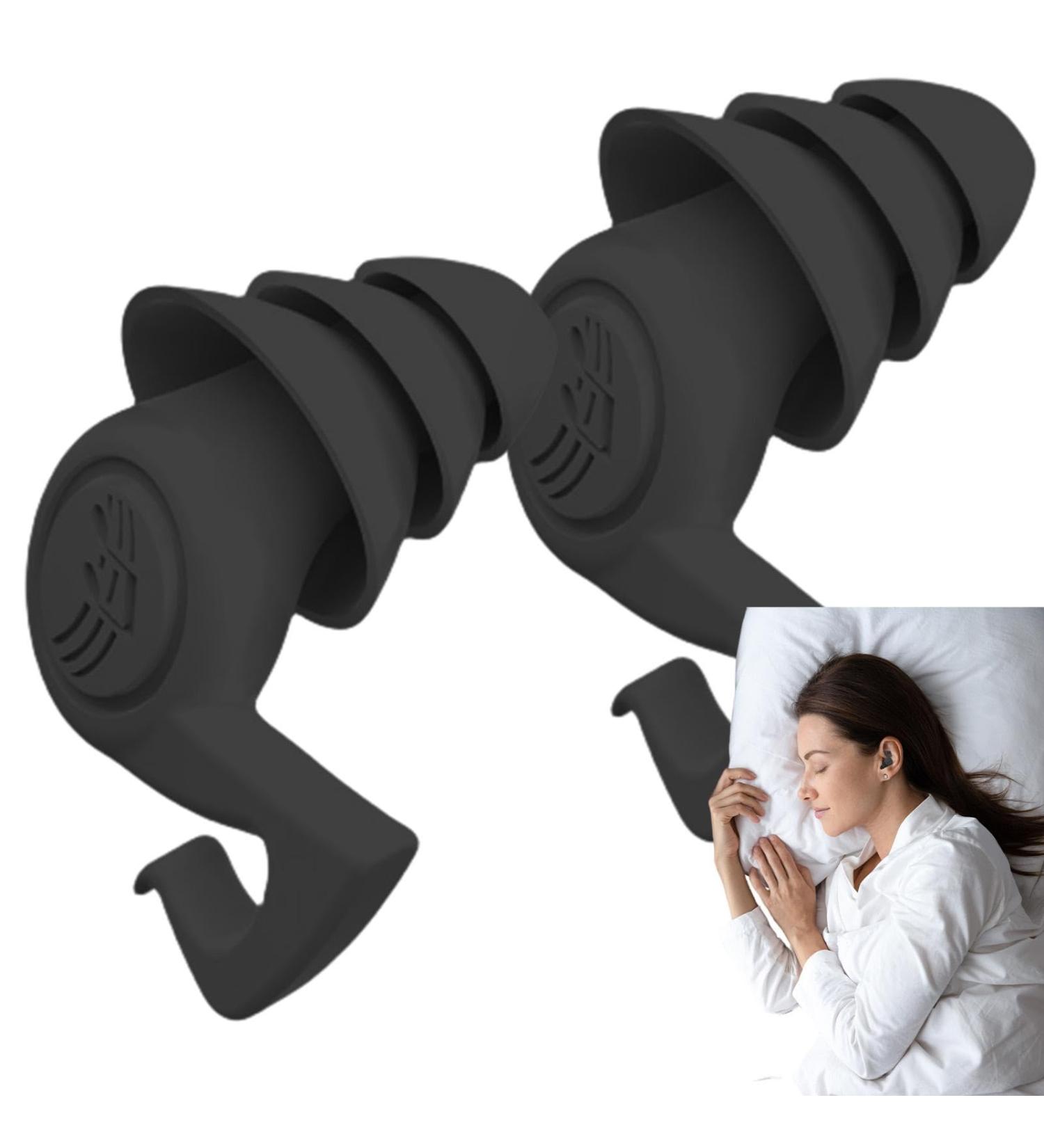 Ear Plugs For Sleeping - Silicon 3 Layer Hearing Protection Reusable Sleep Ear Plugs | Effective Washable Ear Plugs | Noise Cancelling Ear Plugs | Super Soft High Decibel Ear Plug For Reading Sleeping Black 1 count (Pack of 1) - Buy Online on GoSupps.com