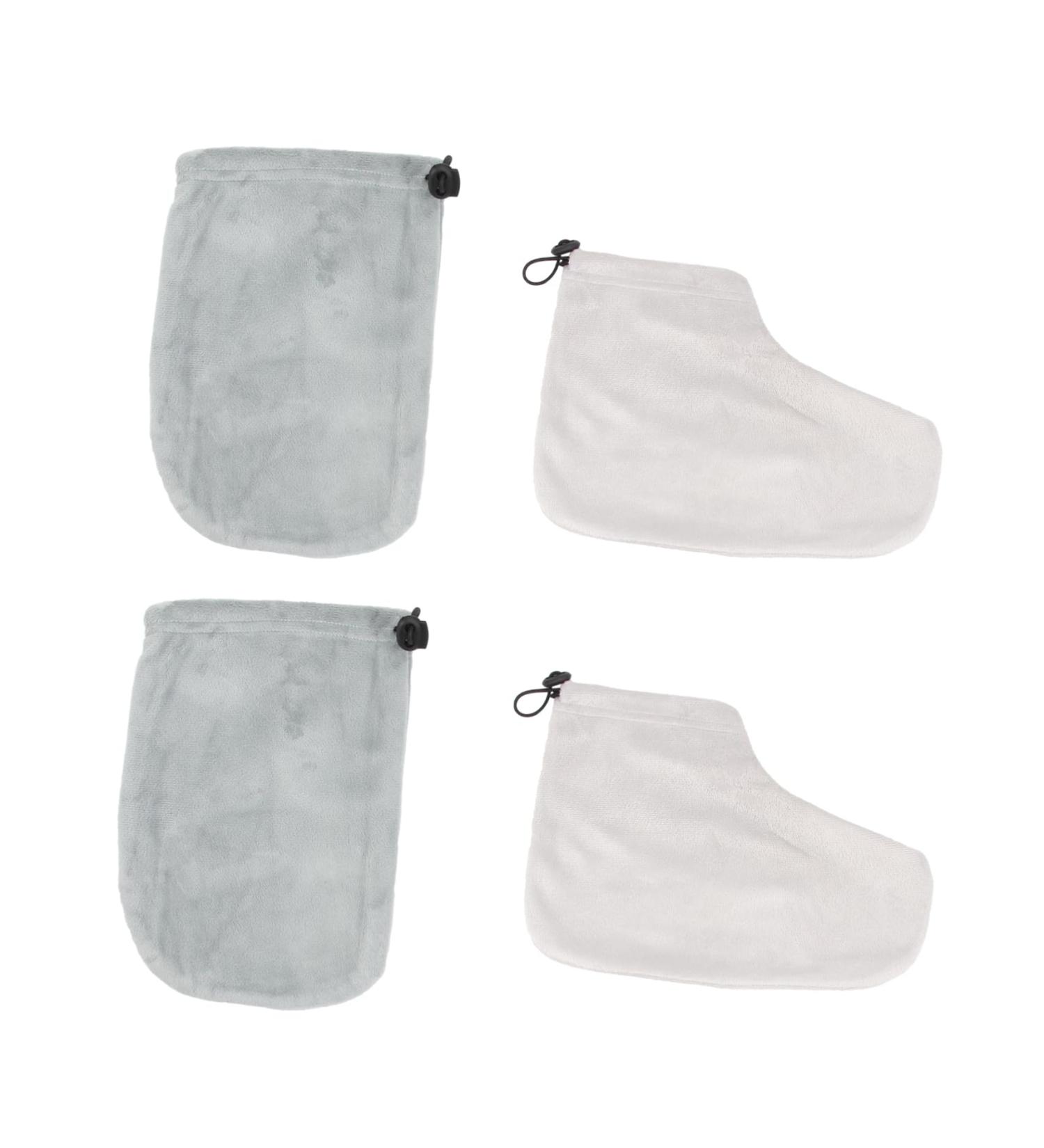 FRCOLOR Foot Cover 2 Pairs Gloves disposable booties accessories mittens Paraffin Mitts paraffin wax for feet wax dip for hands paraffin accessories paraffin glove care liner 28x20cm Grey - Buy Online on GoSupps.com