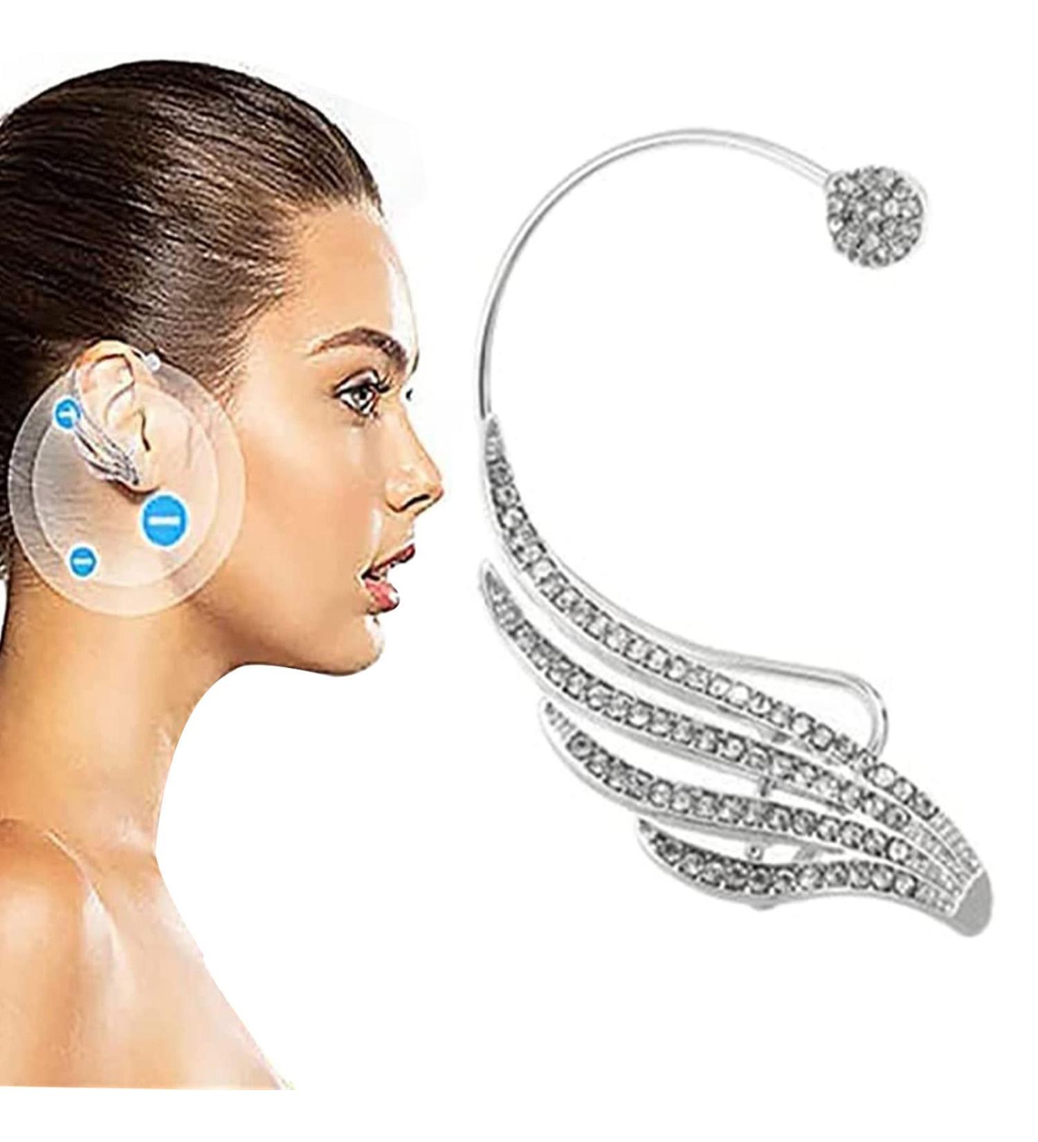 Intoximt Acupressure Earrings for Women - Angel Wings Magnetic Earrings for Weight Reduction | Casual Non-Penetrating Sohrings - Buy Online on GoSupps.com