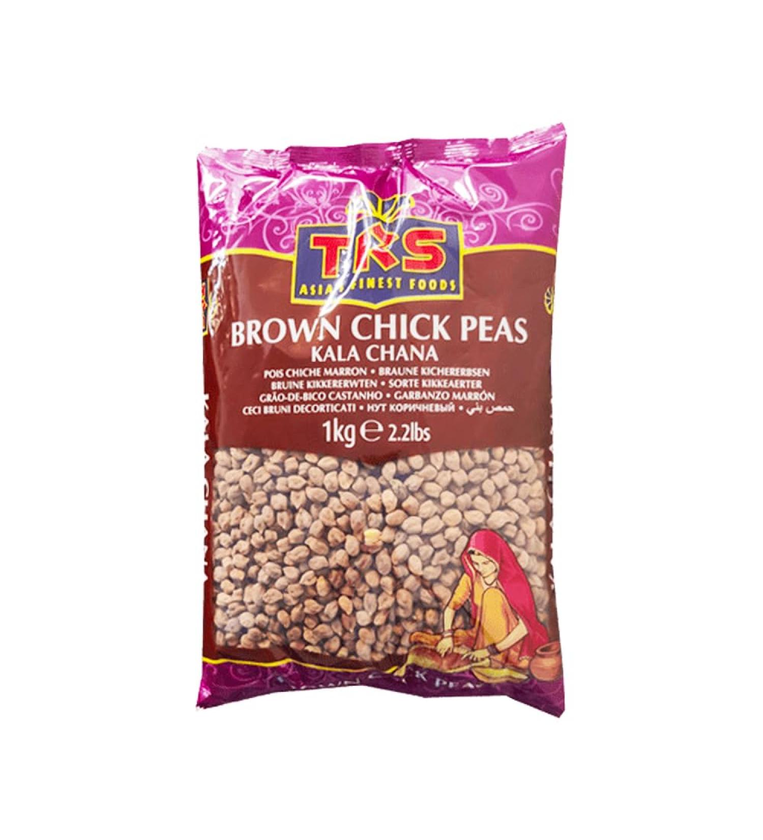 TRS Kala Chana | 1KG | Brown Chick Peas | Healthy Food | High Fibre | High Protein | Natural | Gluten Friendly | Indian Origin - Buy Online on GoSupps.com