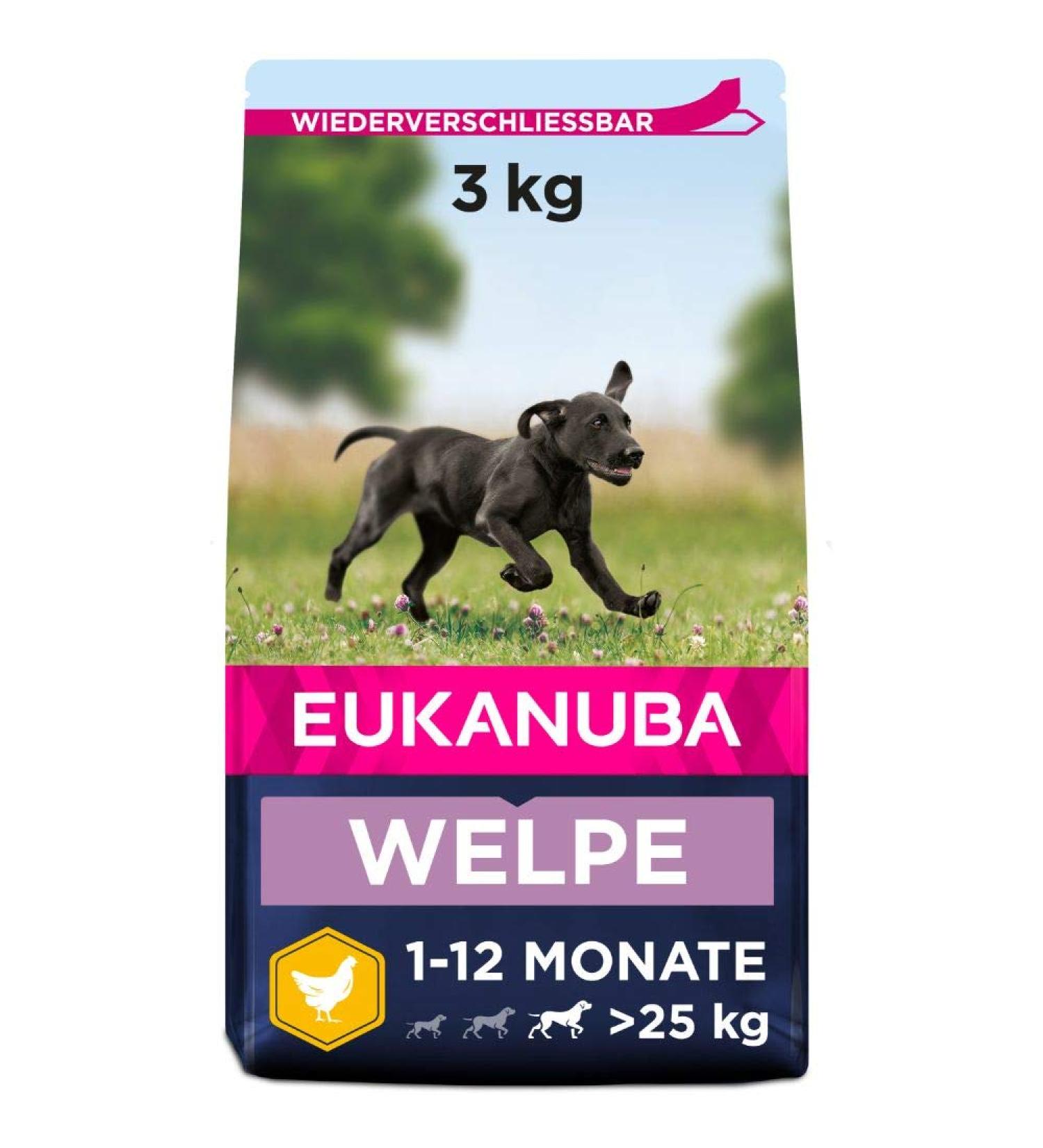 Eukanuba Puppy Food for Large Breeds - Premium Chicken Dry Food 3 kg | Best Nutrition for Puppies - Buy Online on GoSupps.com