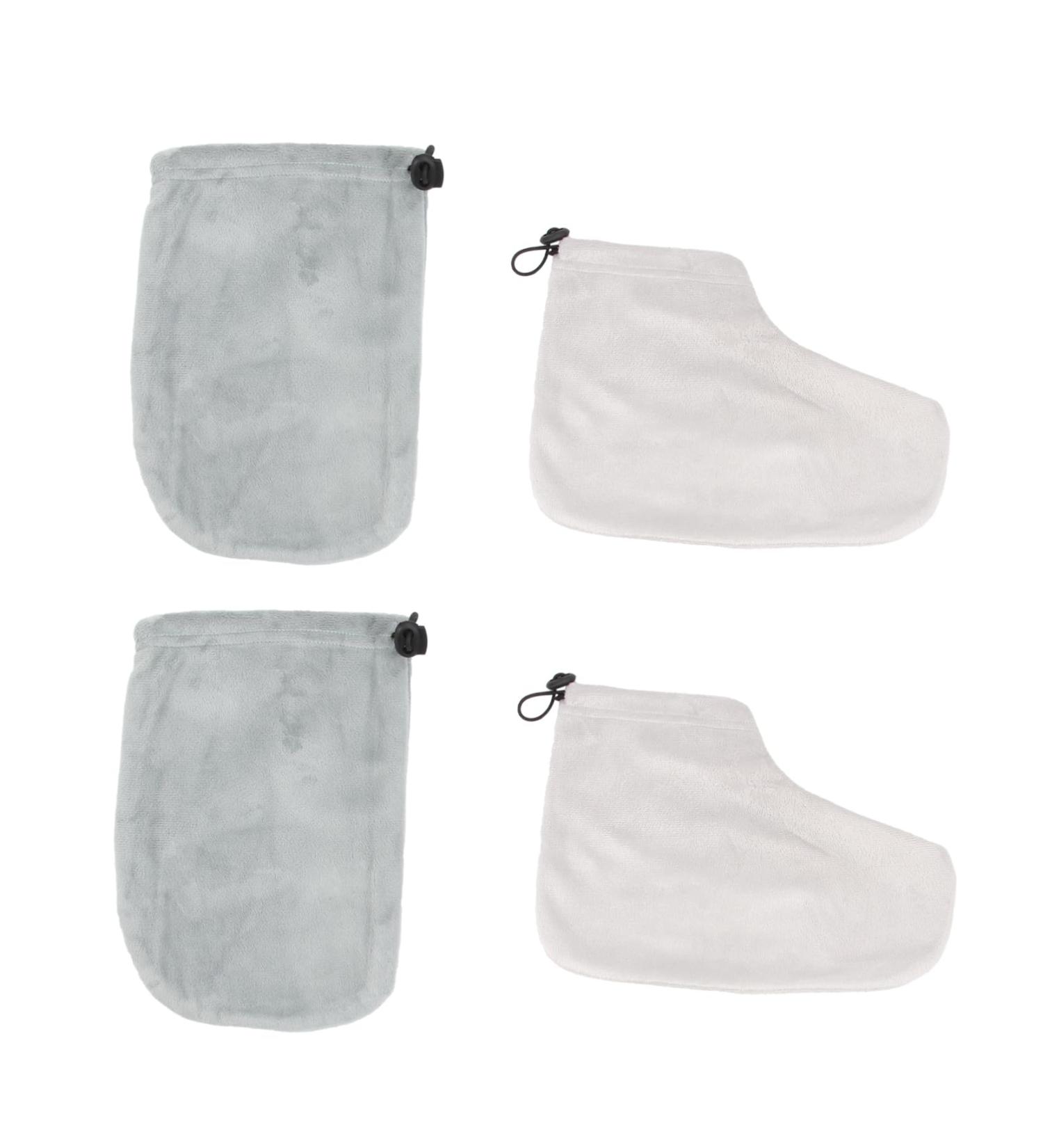 2paires Protection Thermique En Tissu Doux Pour Bain De Cire Usage Spa Et Domestique 28x20cm gris - Buy Online on GoSupps.com