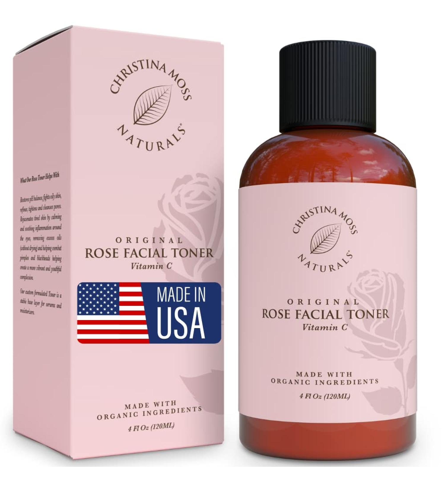 Organic Rose Water Toner - Hydrating Face Mist with Glycerin - Agua de Rosas para La Cara Hidratante - Buy Online on GoSupps.com