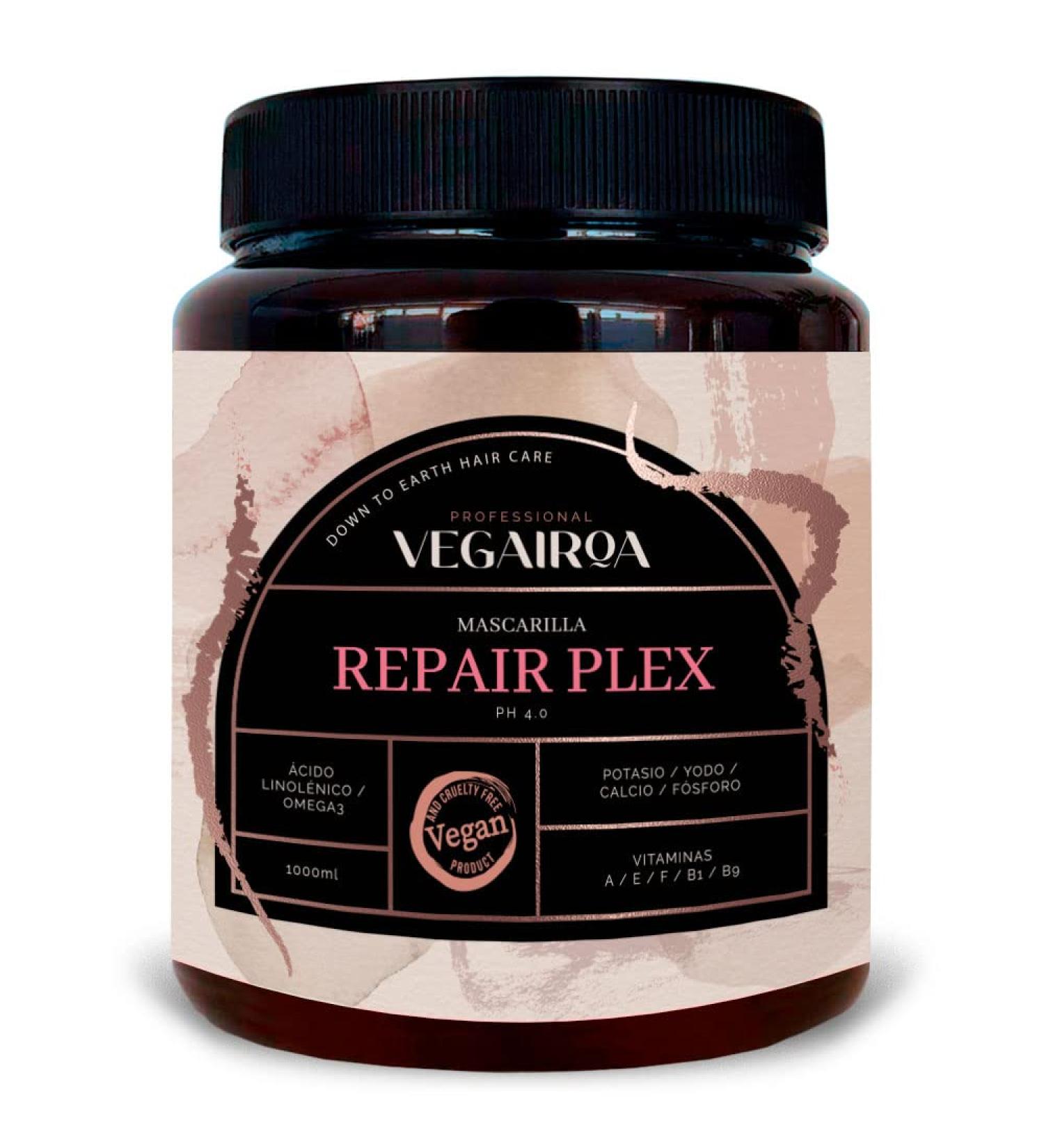 VEGAIROA - Repair Plex Mask - Extreme Repair Mask - Hydration and Nutrition - Anti Frizz - For Chemically Treated Hair - Vegan Professional Hairdresser - 1000g - Buy Online on GoSupps.com