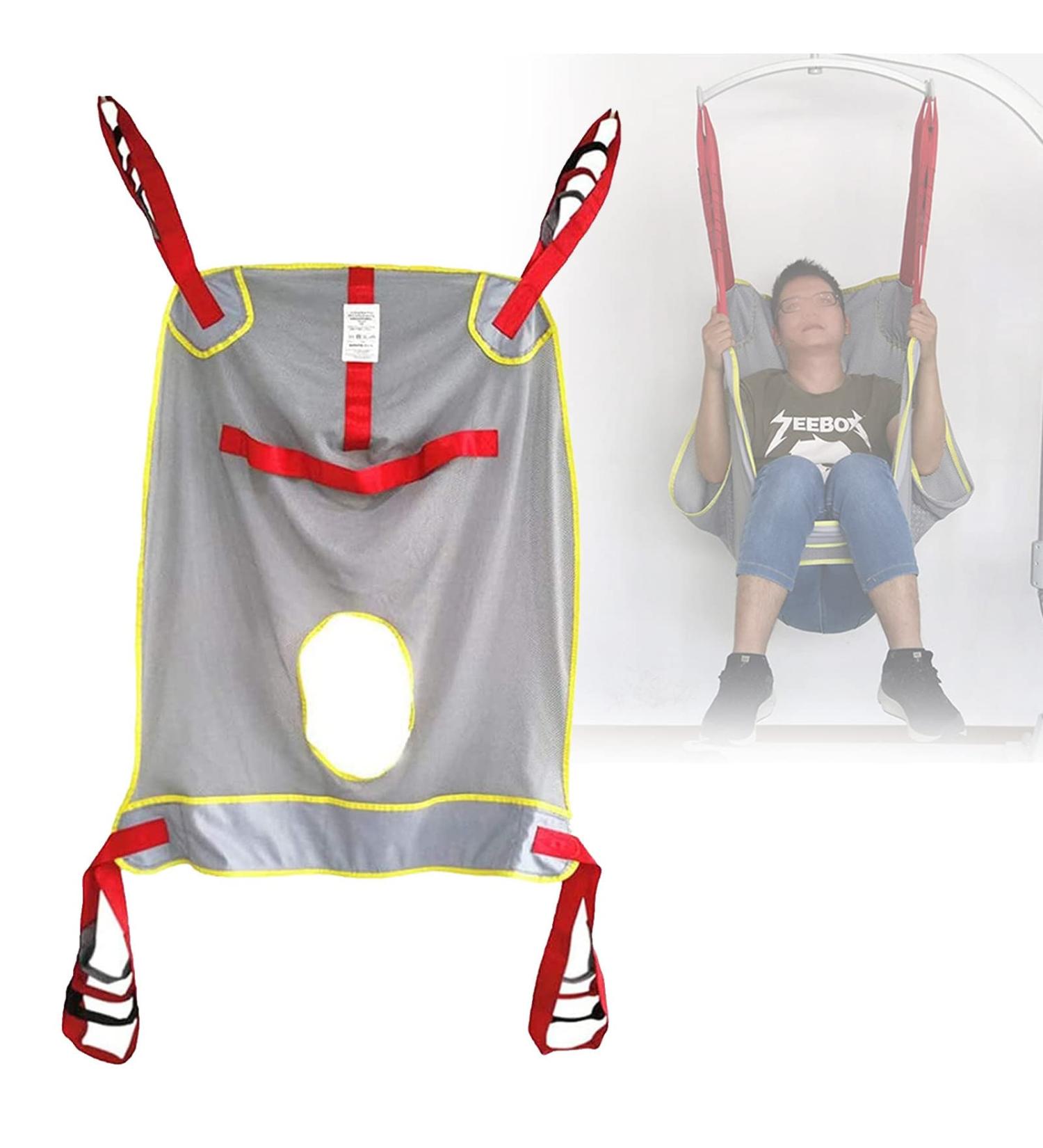 Toileting Patient Lift Sling Transfer Belt Full Body Patient Lift Sling with Four Point Support Full Body Sling for Transfer from Bed to Wheelchair Recliner Maximum Load Bearing 510 LbsV M - Buy Online on GoSupps.com