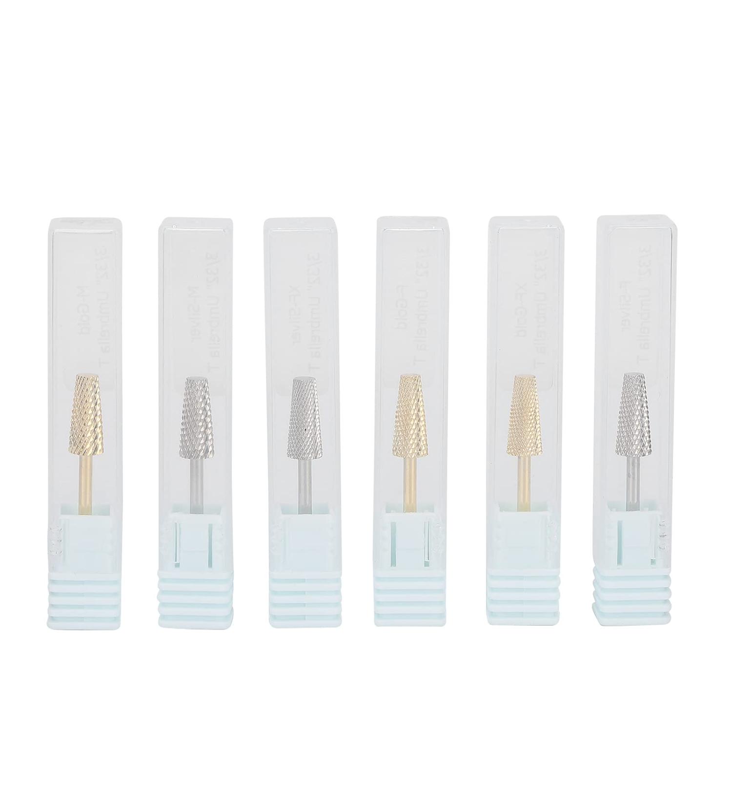 6pcs Nail Art Grinding Heads | Portable Tungsten Steel Nail Drill Bits for DIY & Salon Use - Buy Online on GoSupps.com