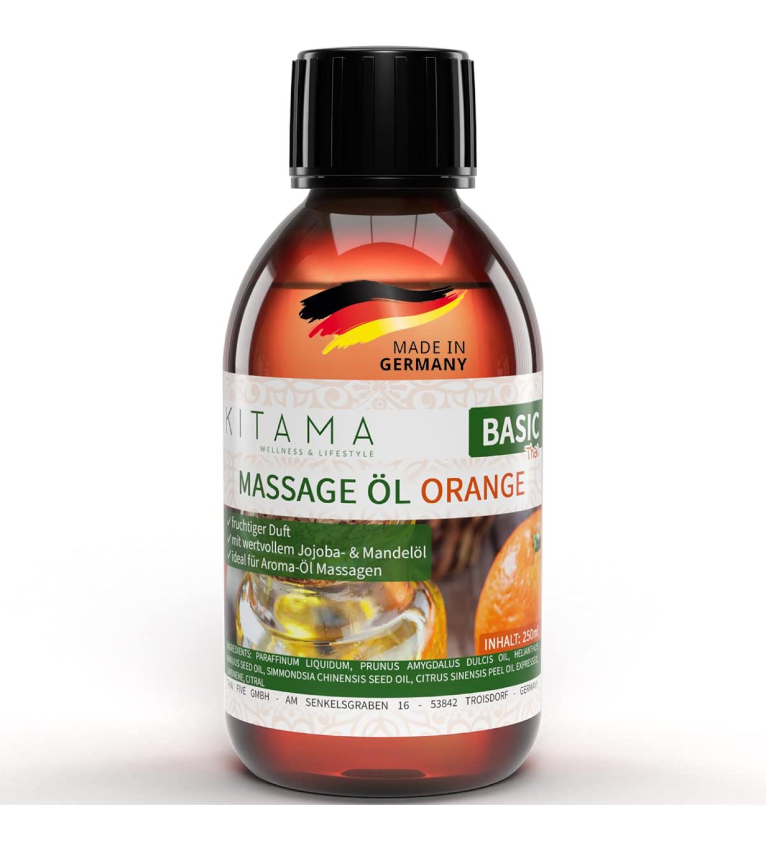 KitaMa Aroma Massage Oil - Nourishing Body Care Oil for Relaxation - 250ml Orange - International Shipping Available - Buy Online on GoSupps.com