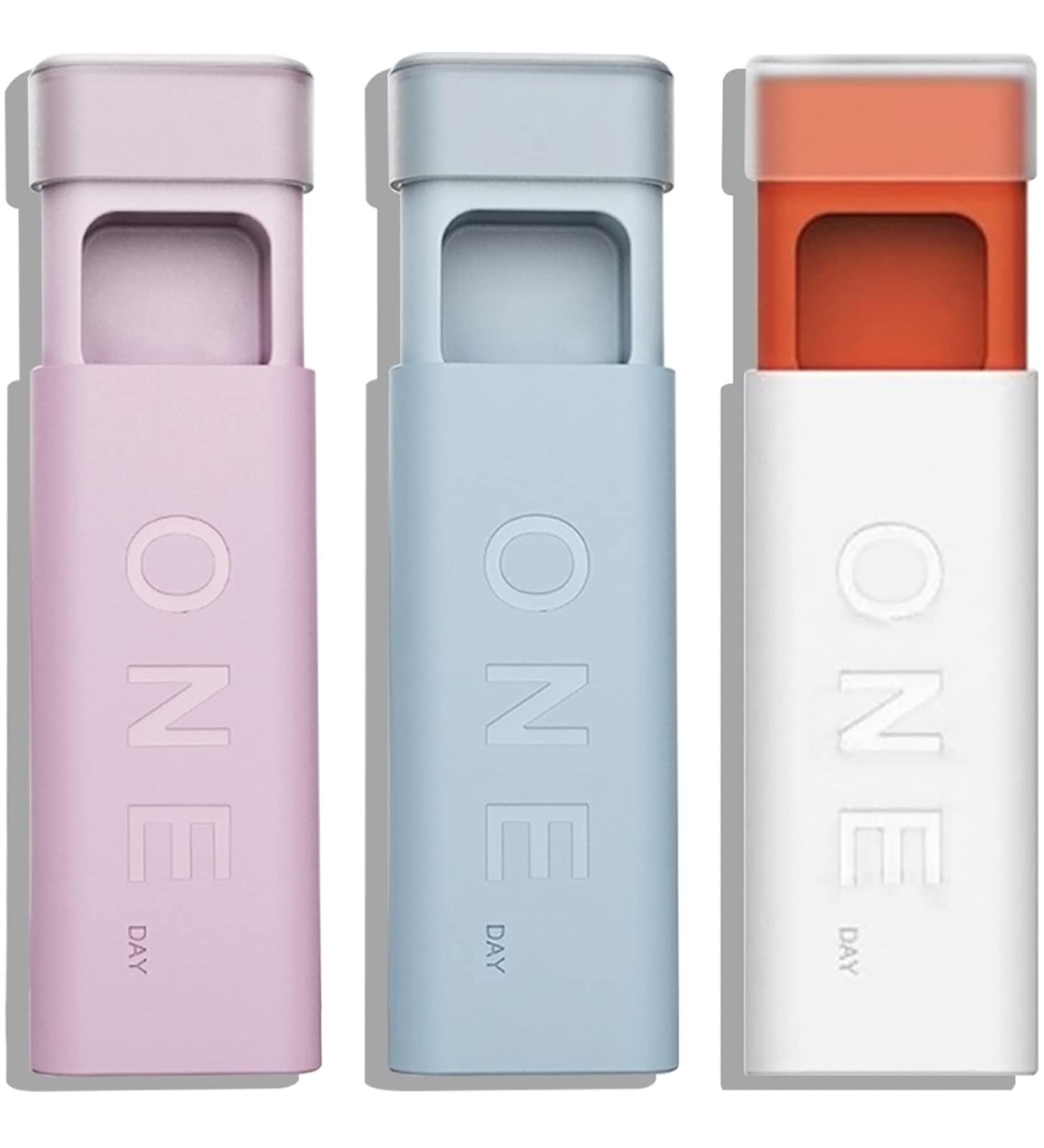 3-Pack Travel Pill Organizer - 3 Times a Day Vitamin & Supplement Storage - Waterproof & Sealed Pill Box - Buy Online on GoSupps.com